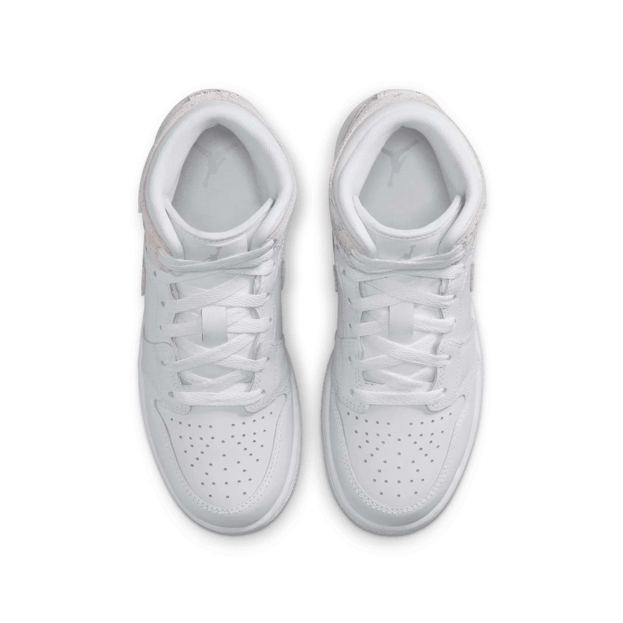 AIR JORDAN 1 MID SE (GS) - WHITE / FIELD SILVER