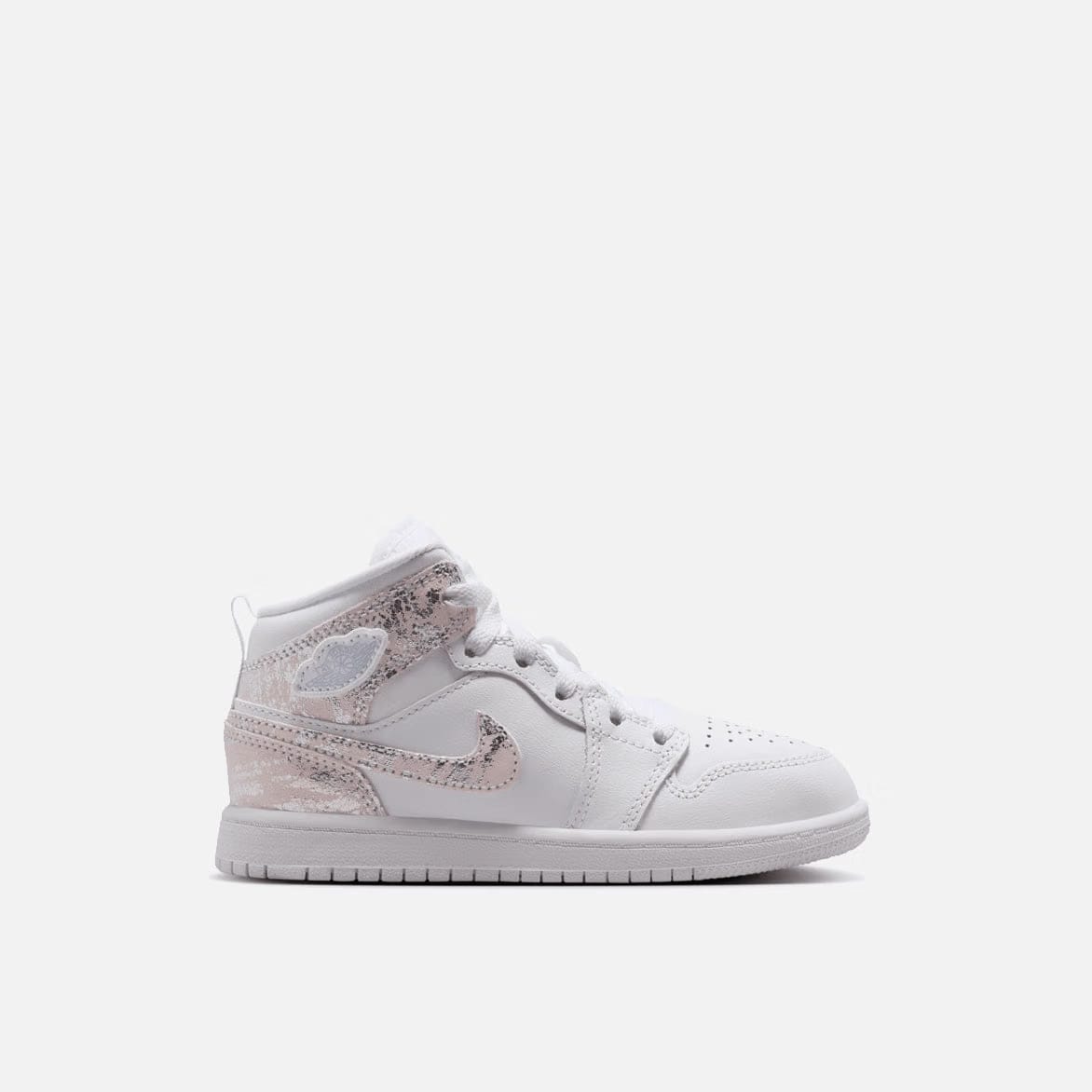 Air Jordan JORDAN 1 MID SE (PS) - WHITE / FIELD SILVER