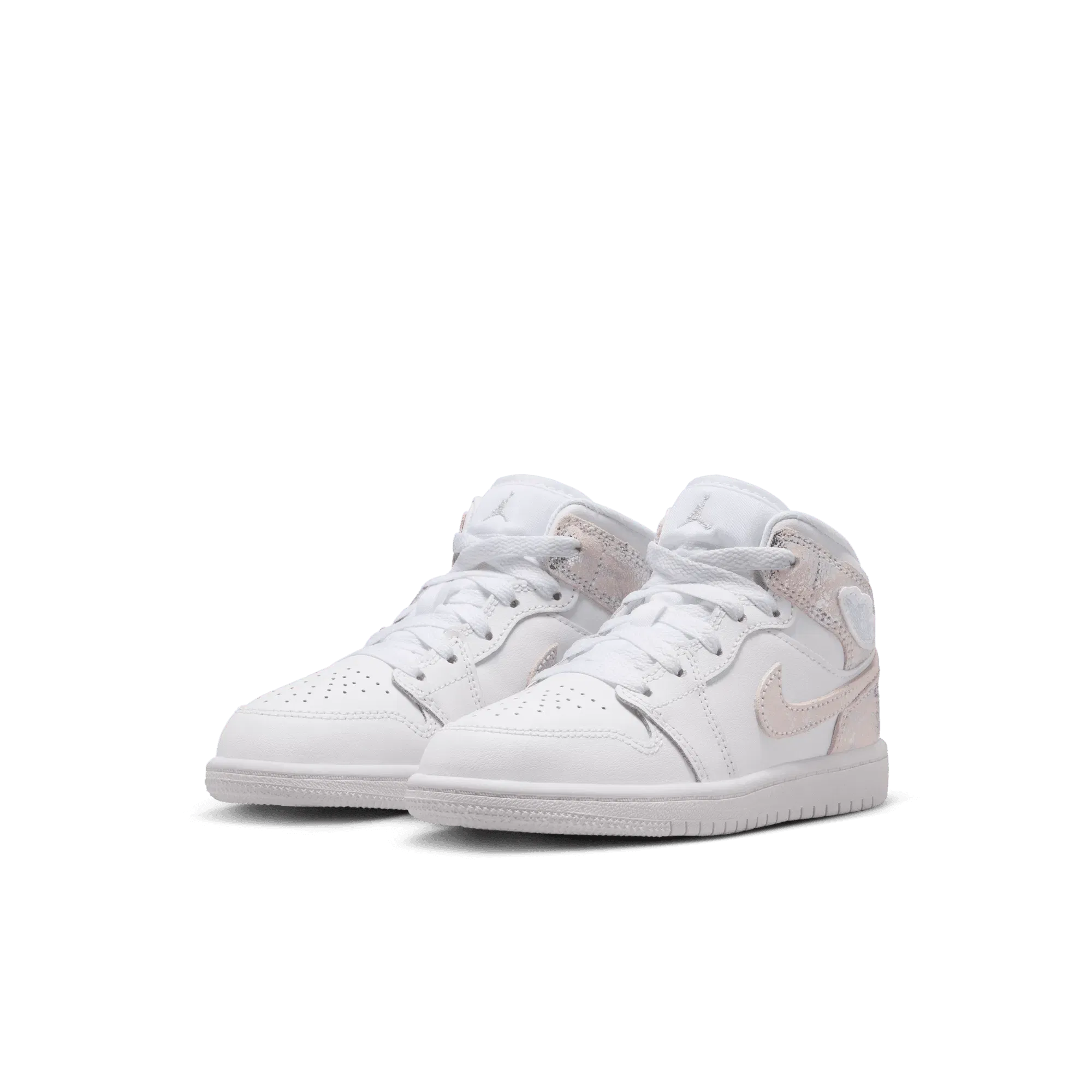 Air Jordan JORDAN 1 MID SE (PS) - WHITE / FIELD SILVER