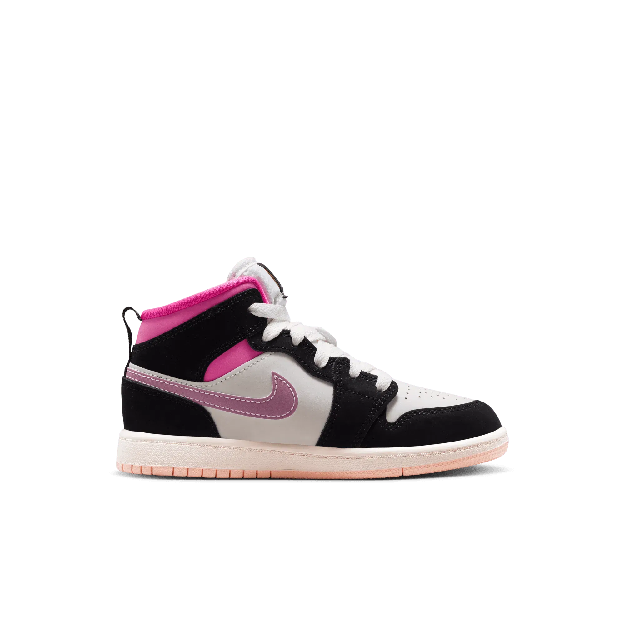 Air Jordan JORDAN 1 MID SE (PS) - BLACK / PINKSICKLE