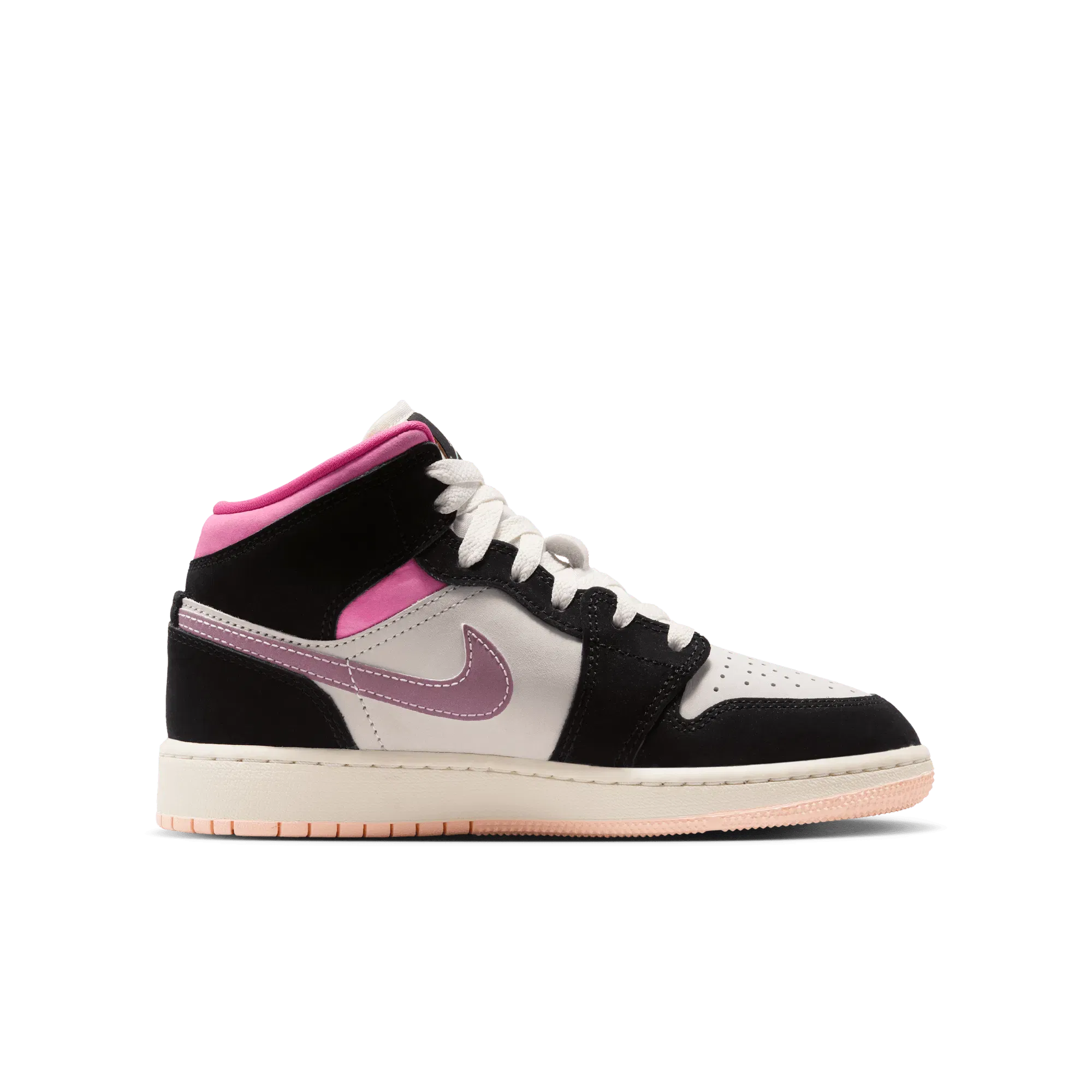 AIR JORDAN 1 MID SE (GS) - BLACK / PINKSICKLE