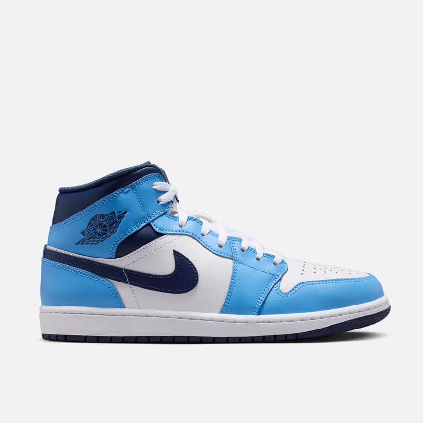 AIR JORDAN 1 MID - UNIVERSITY BLUE / WHITE / MIDNIGHT NAVY