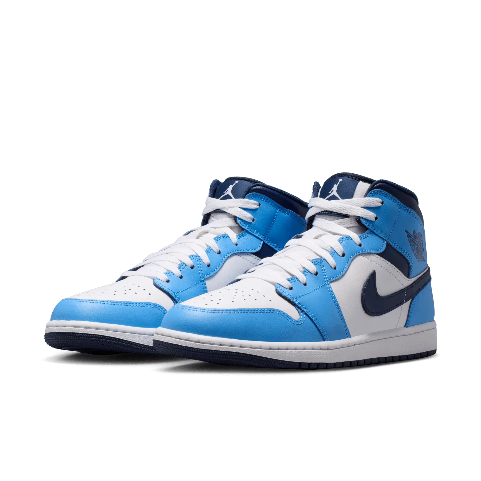 AIR JORDAN 1 MID - UNIVERSITY BLUE / WHITE / MIDNIGHT NAVY