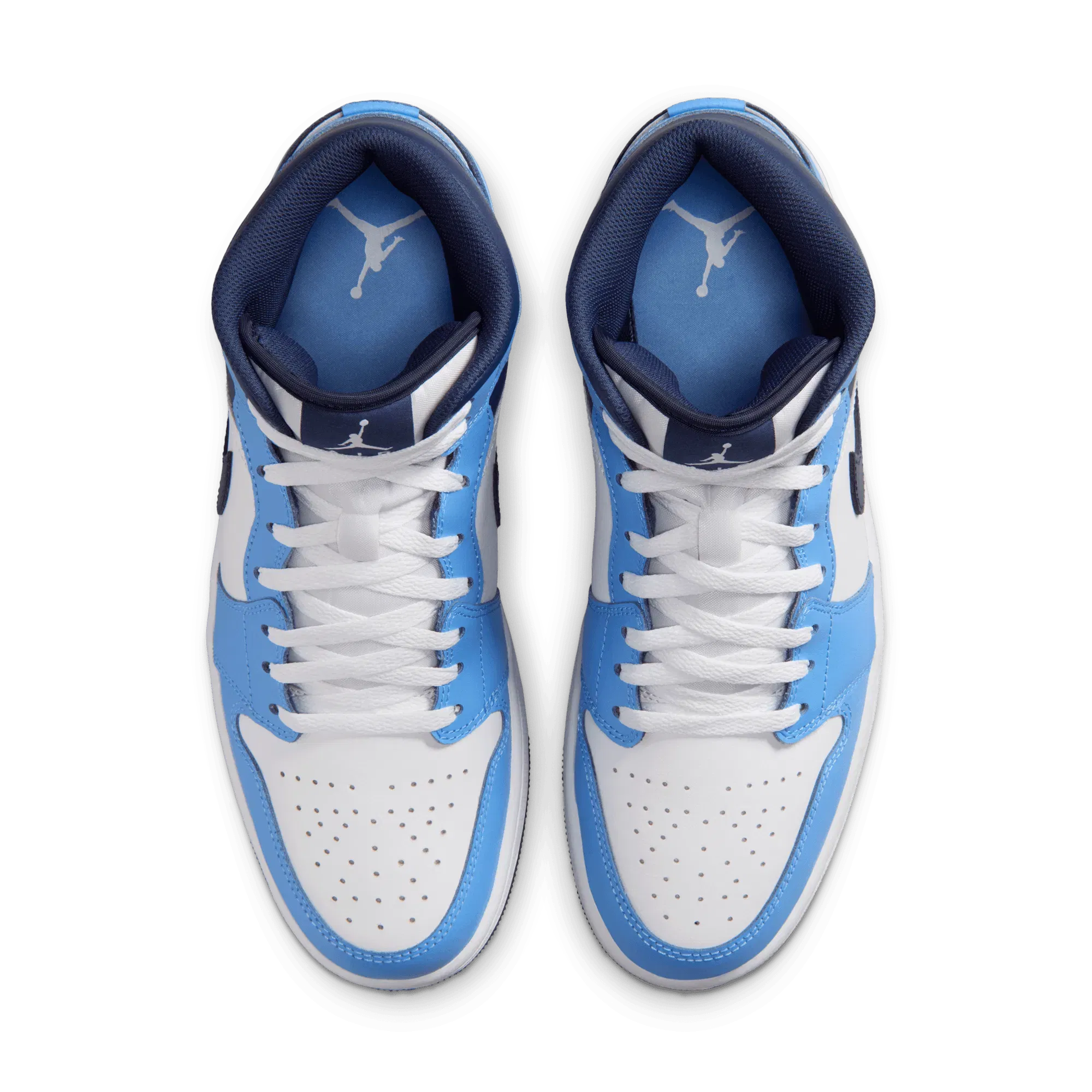 AIR JORDAN 1 MID - UNIVERSITY BLUE / WHITE / MIDNIGHT NAVY