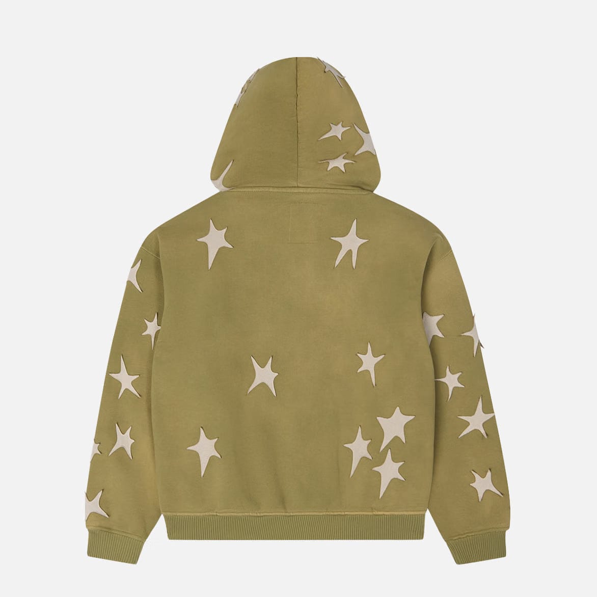 KidSuper STARS PATCHWORK WASHED HOODIE - GREEN
