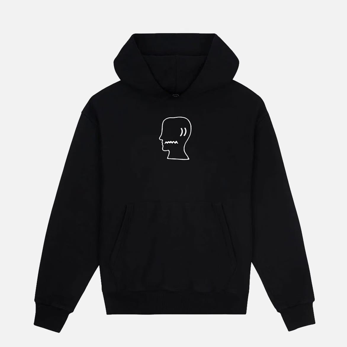 BRAIN DEAD LOGO HEAD HOODIE - BLACK