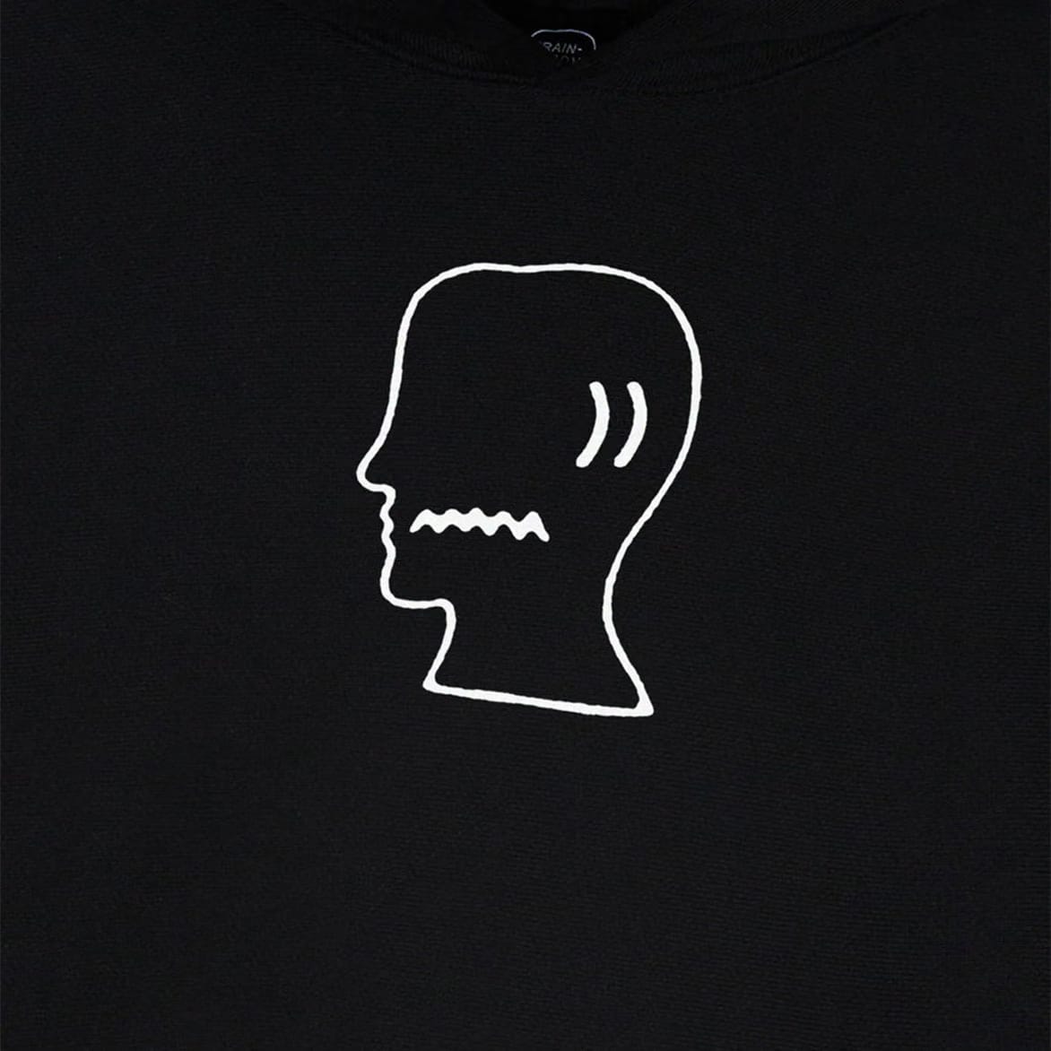 BRAIN DEAD LOGO HEAD HOODIE - BLACK
