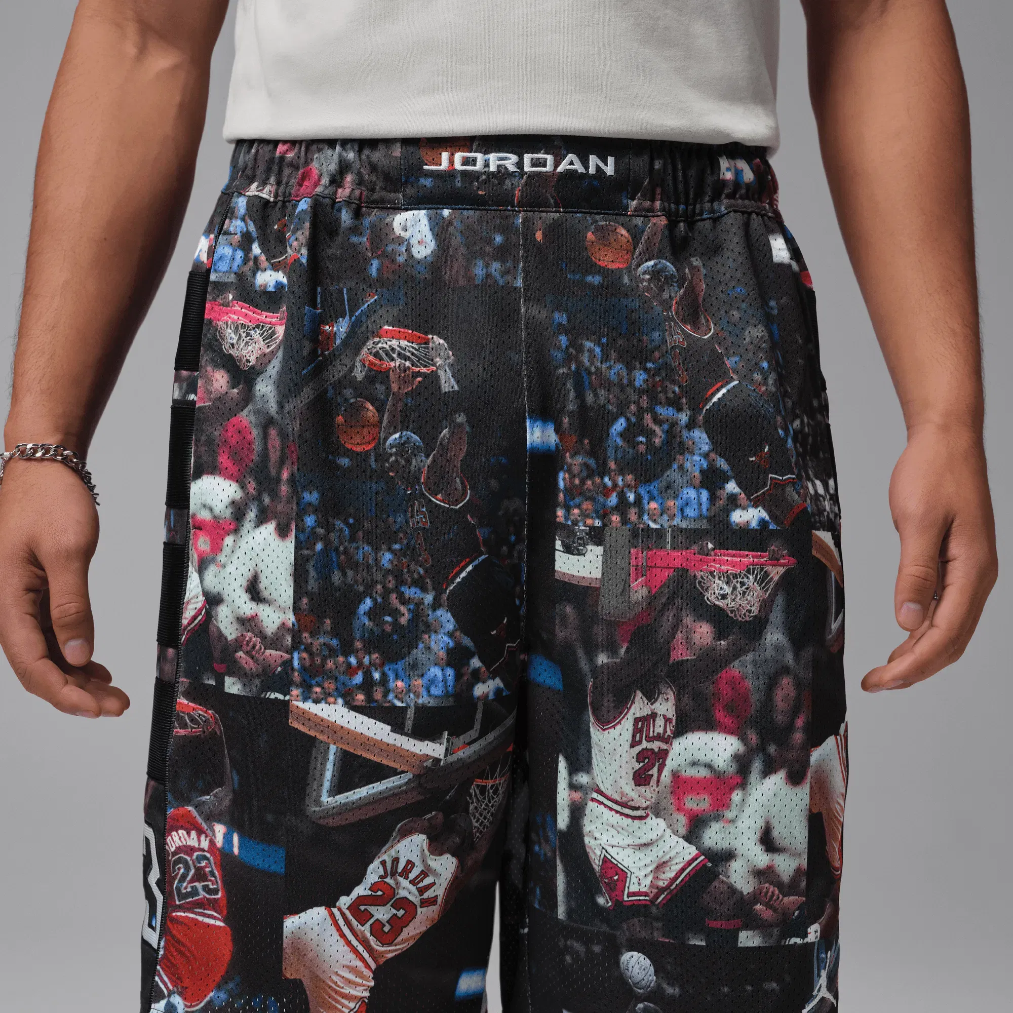 Air Jordan JORDAN FLIGHT PRINTED CAT SCRATCH SHORTS - BLACK / MULTI