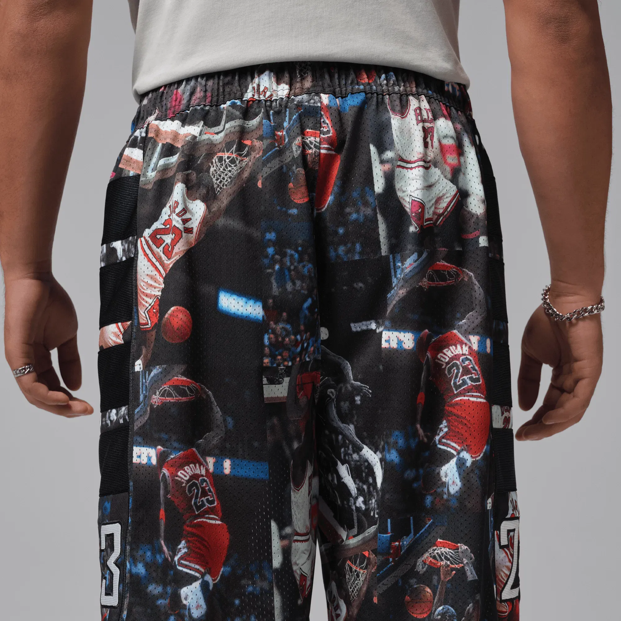 Air Jordan JORDAN FLIGHT PRINTED CAT SCRATCH SHORTS - BLACK / MULTI