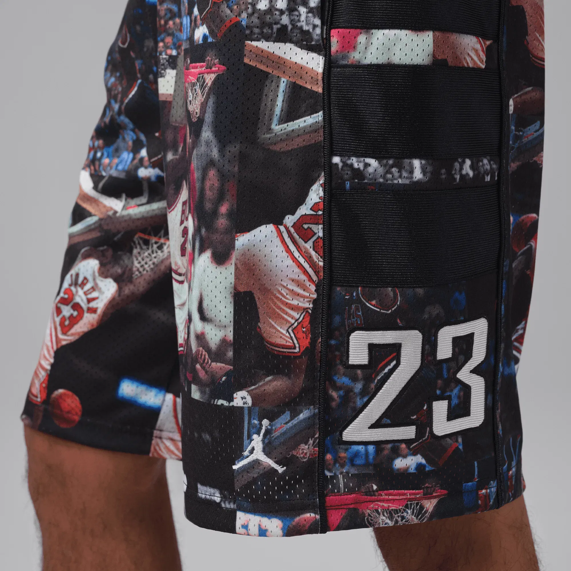 Air Jordan JORDAN FLIGHT PRINTED CAT SCRATCH SHORTS - BLACK / MULTI