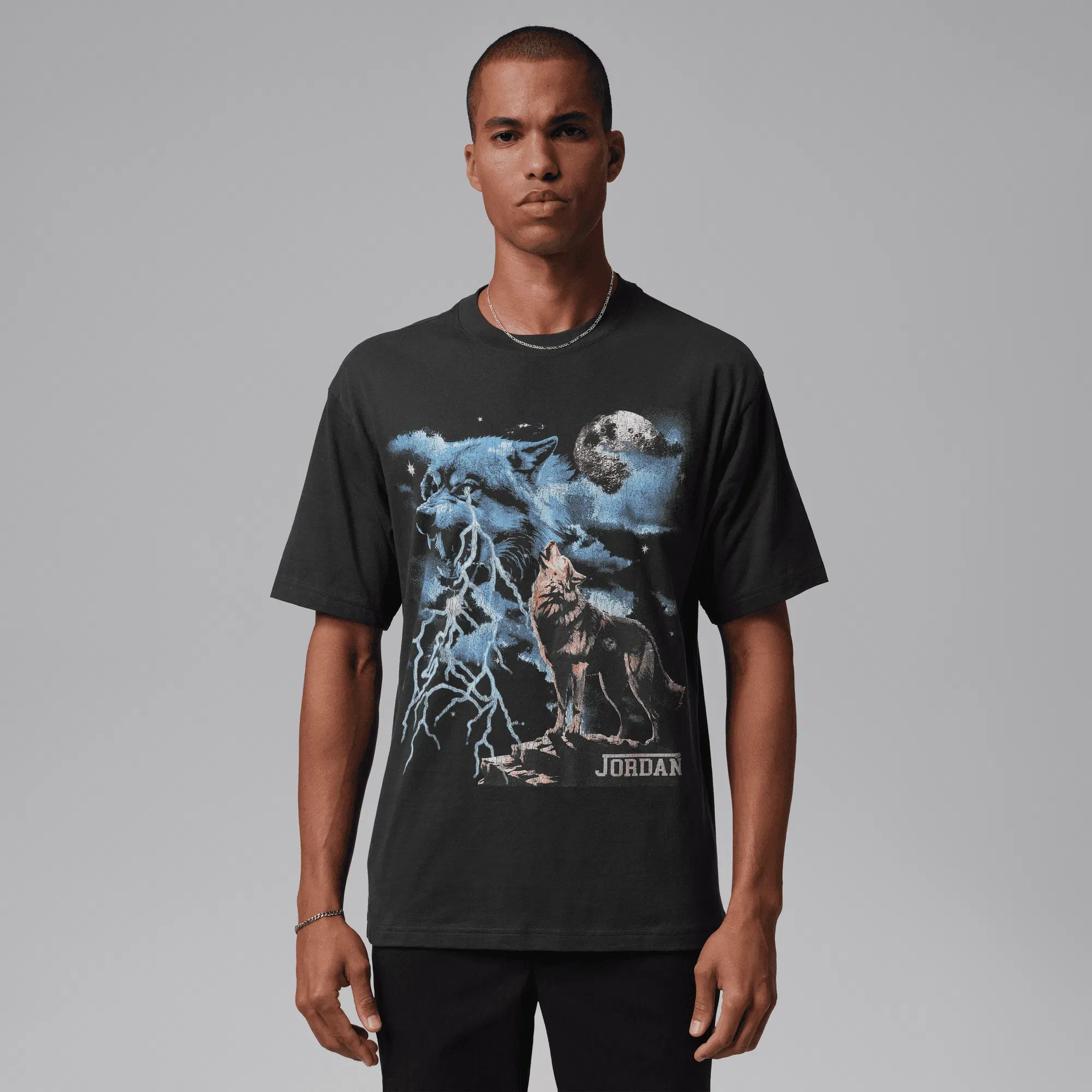 Air Jordan JORDAN WOLF GRAPHIC TEE - OFF NOIR