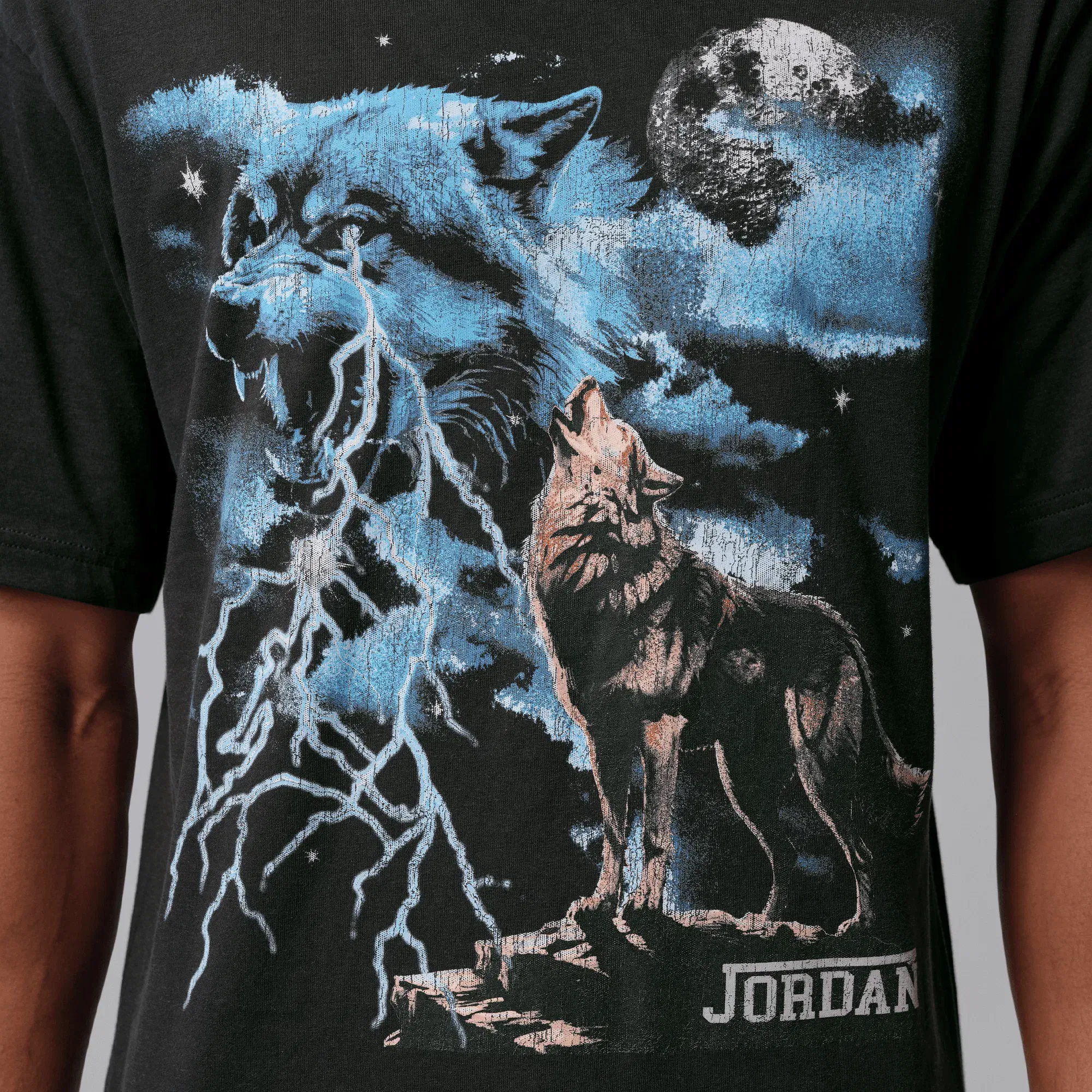 Air Jordan JORDAN WOLF GRAPHIC TEE - OFF NOIR