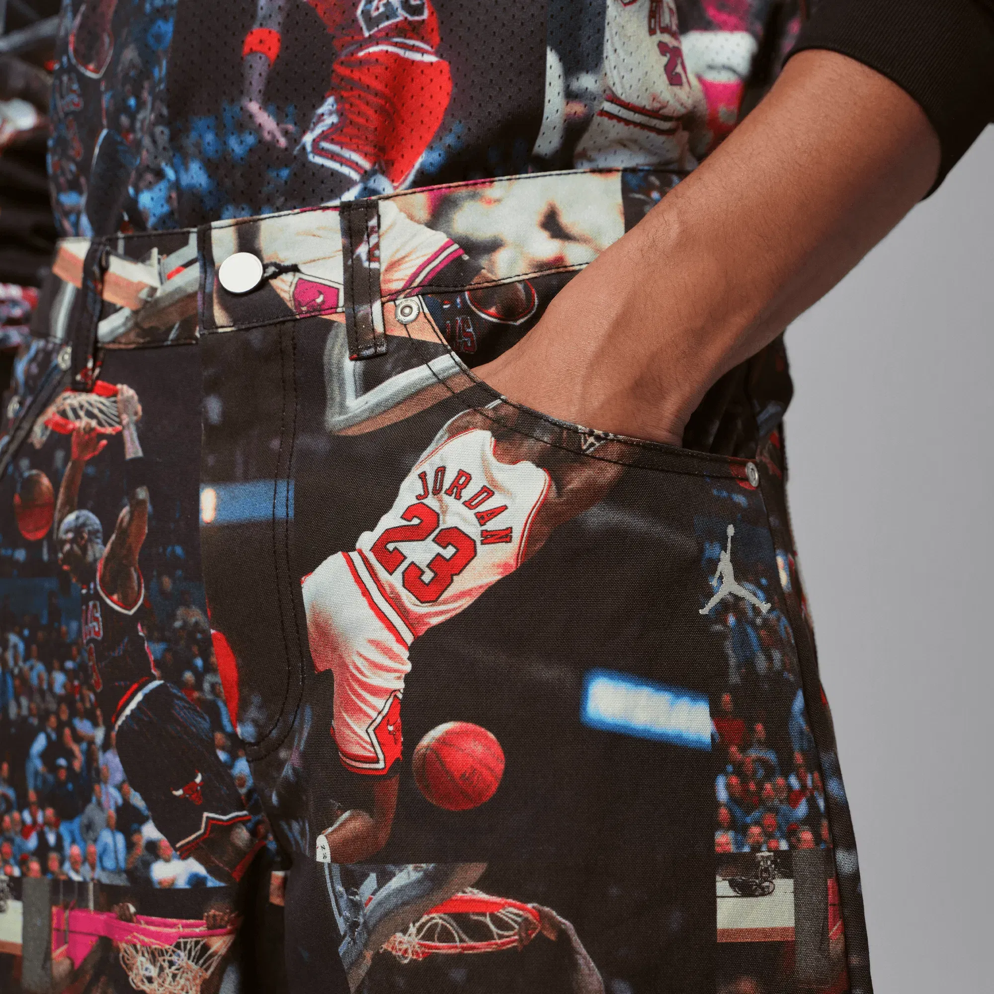 Air Jordan JORDAN FLIGHT WOVEN PANTS - BLACK / MULTI