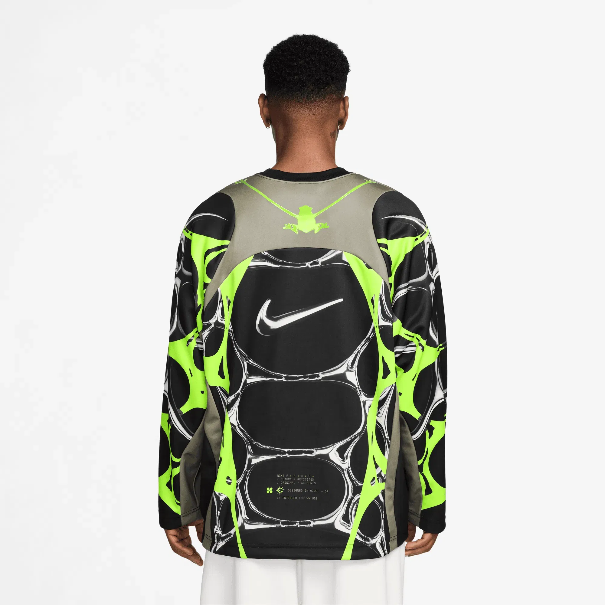 Nike PROJECT F.R.O.G JELLY CAGE JERSEY - BLACK / VOLT ICE