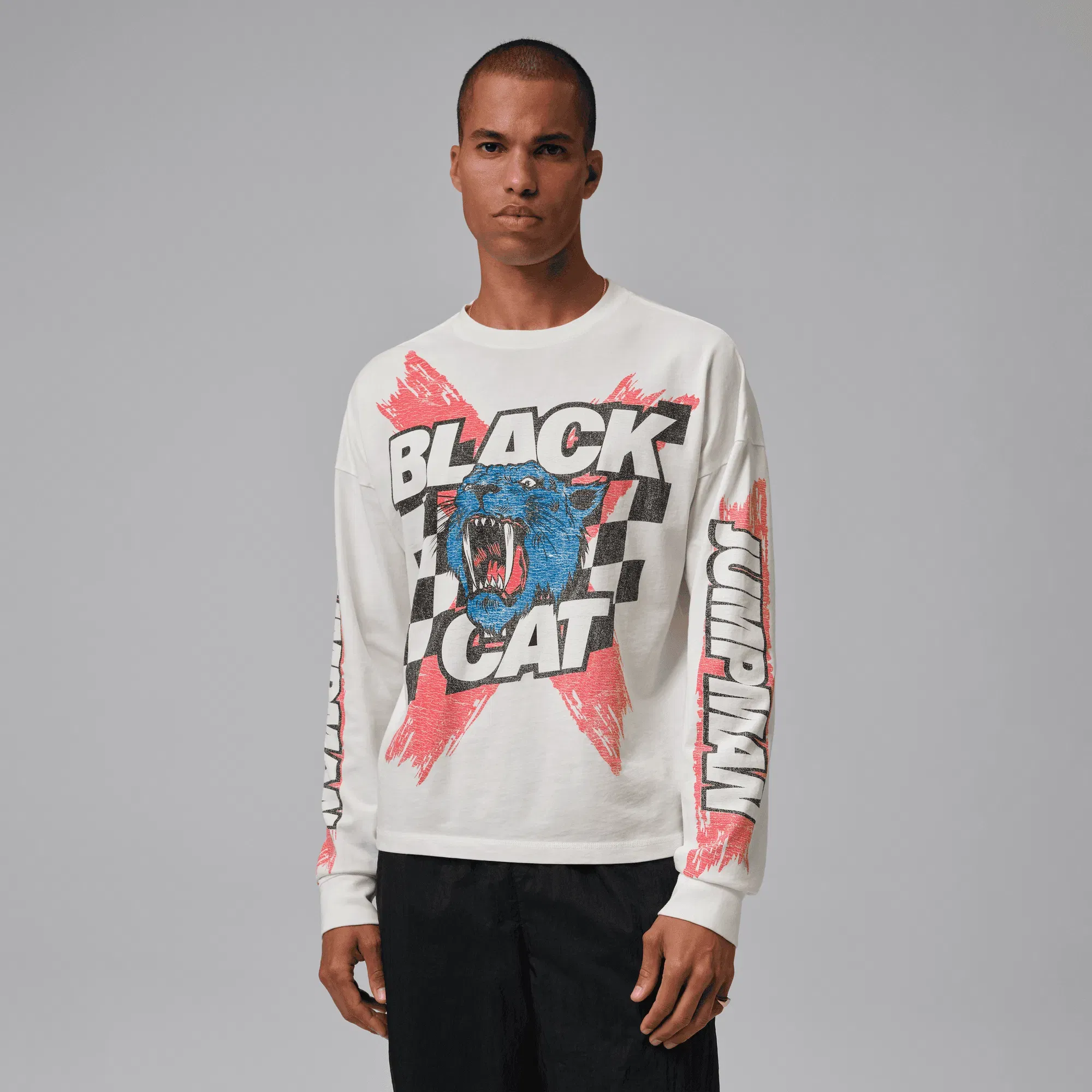 Air Jordan MJ BLACK CAT L/S TEE - IVORY