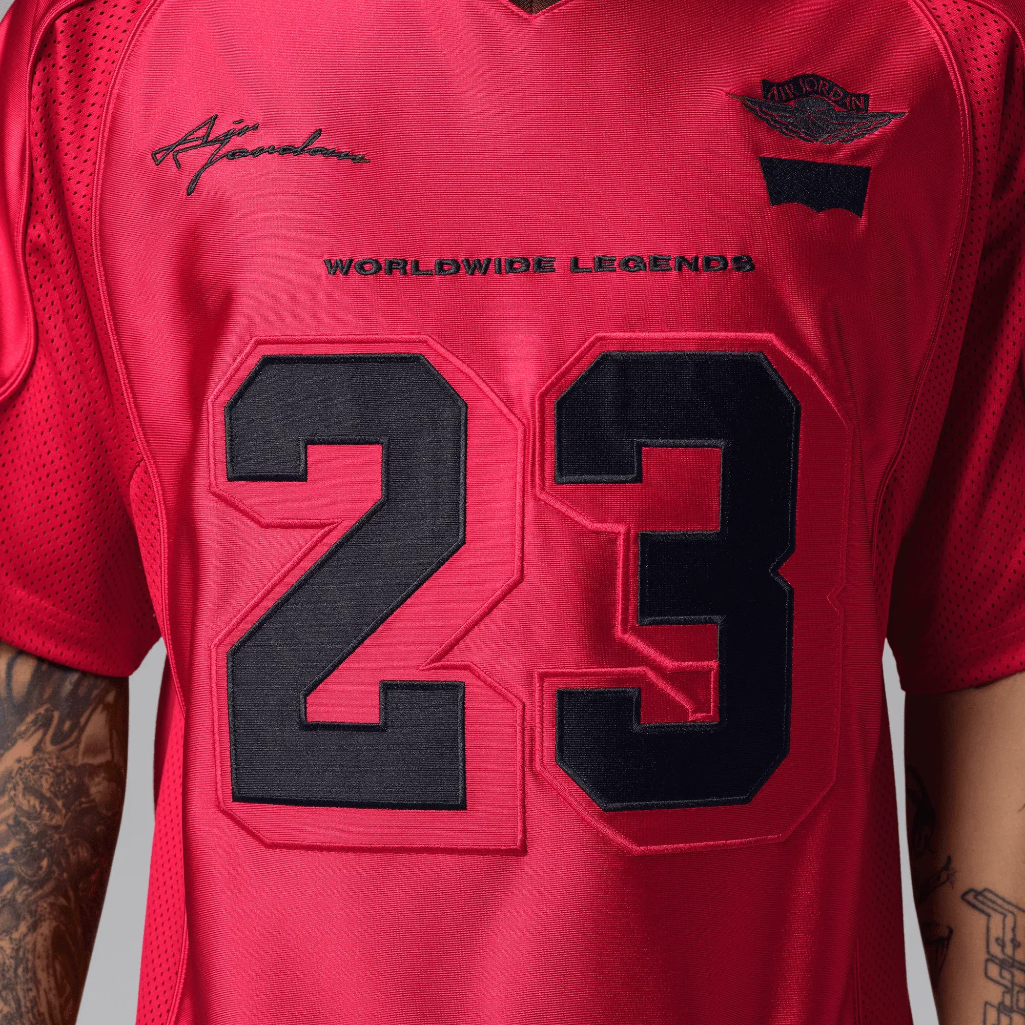 Air Jordan LEVI'S X JORDAN JERSEY - GYM RED / BLACK / PALE IVORY