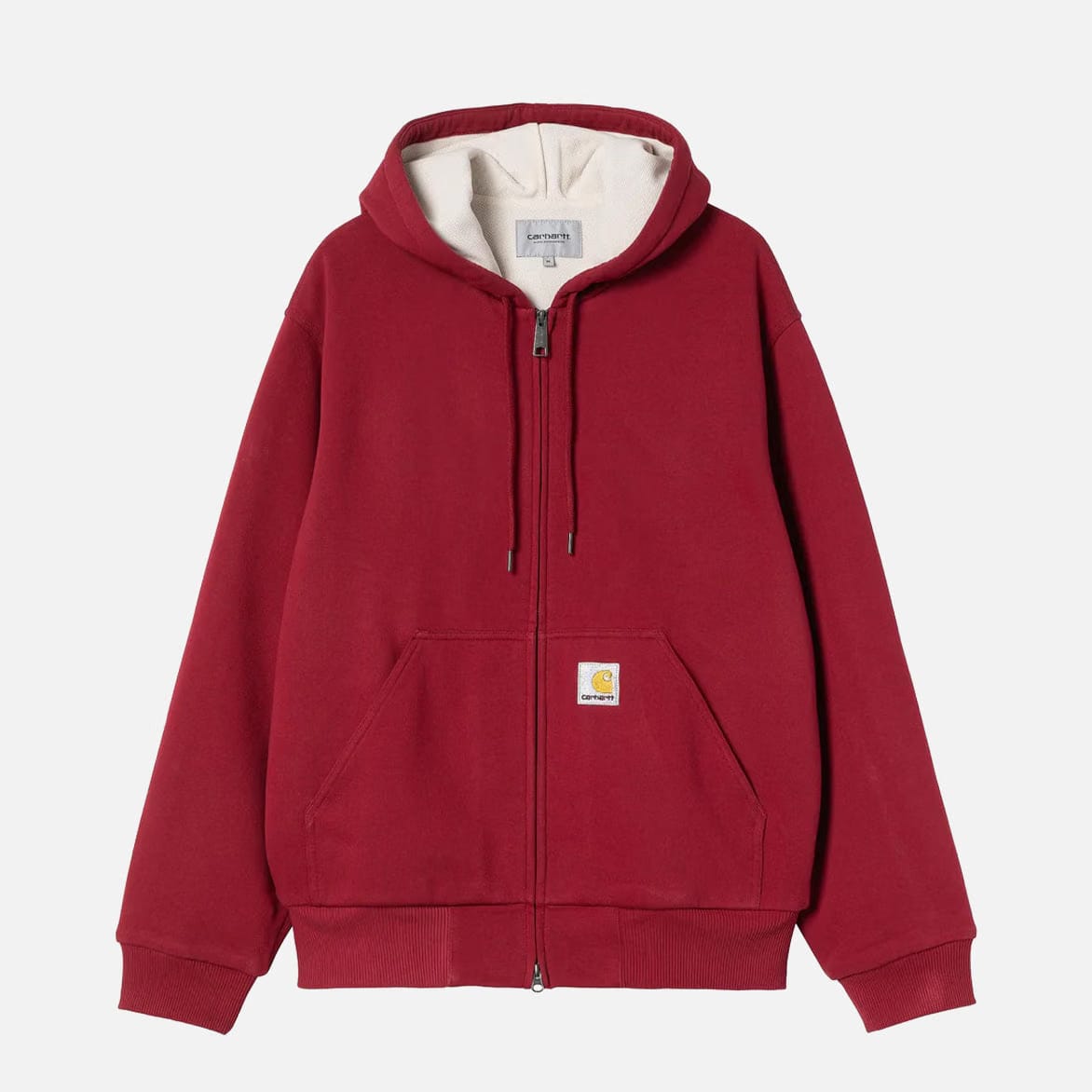Carhartt WIP ACTIVE SWEAT JACKET - SCARLET / STONE WASHED