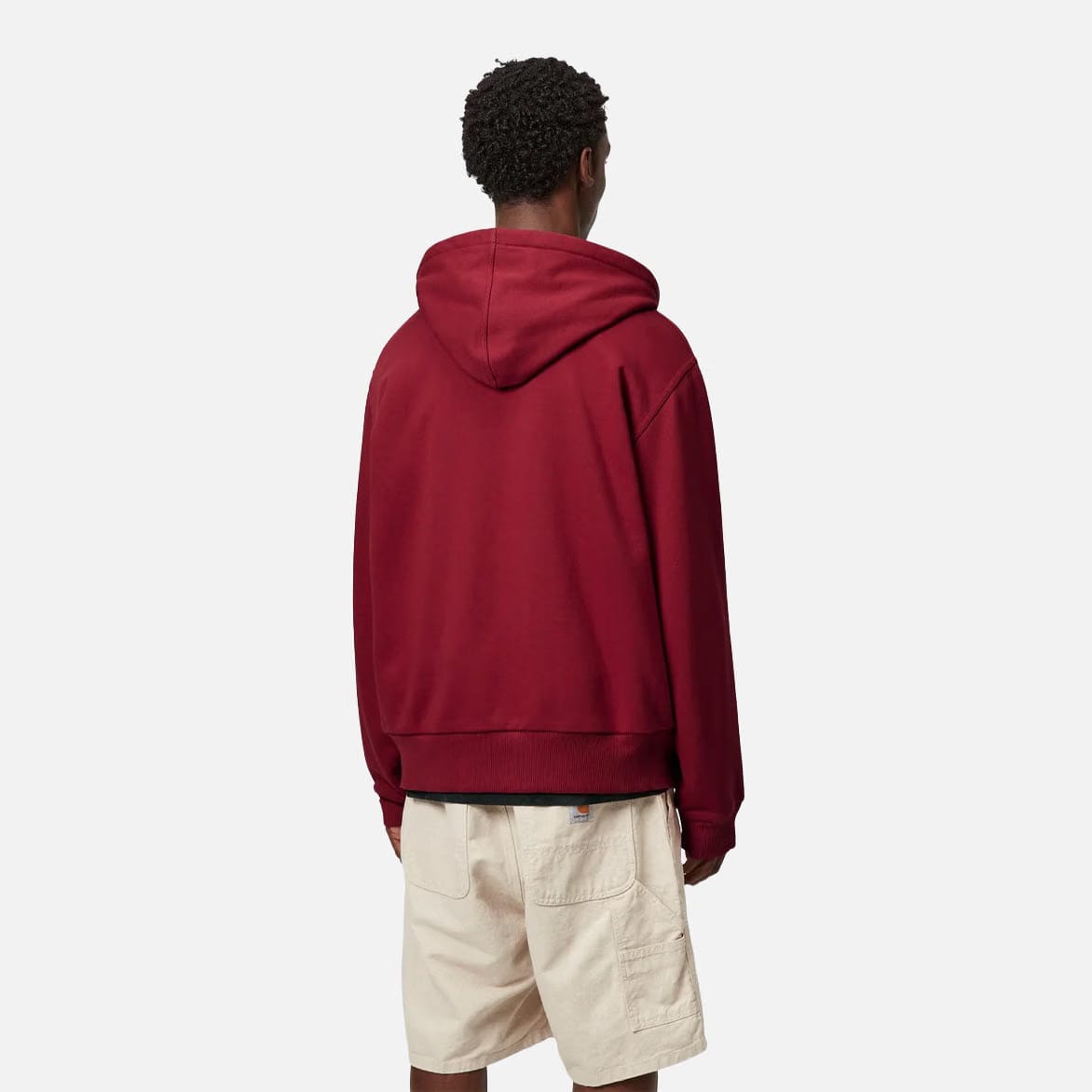 Carhartt WIP ACTIVE SWEAT JACKET - SCARLET / STONE WASHED