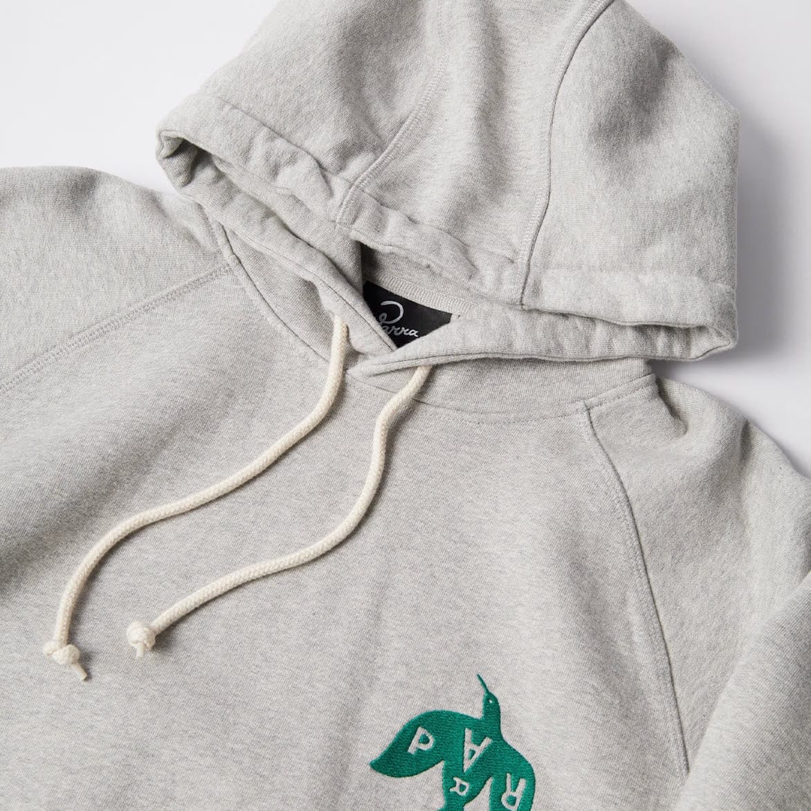 BY PARRA CROW LOGO HOODED SWEATSHIRT - HEATHER GREY
