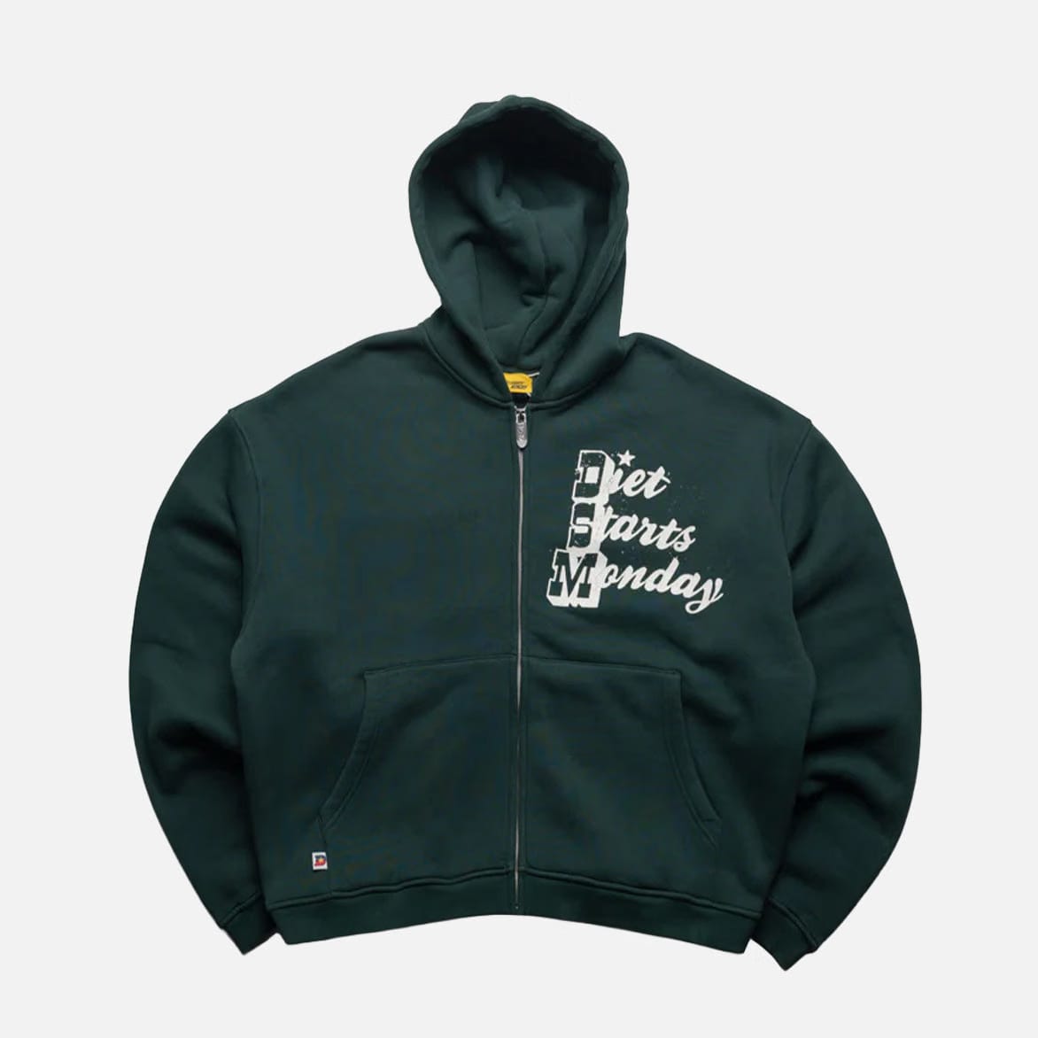 DIET STARTS MONDAY STAR FULL-ZIP HOODIE - PINE
