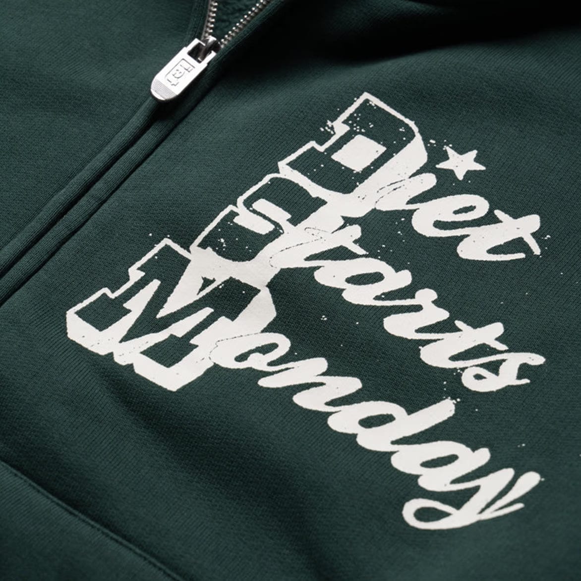 DIET STARTS MONDAY STAR FULL-ZIP HOODIE - PINE