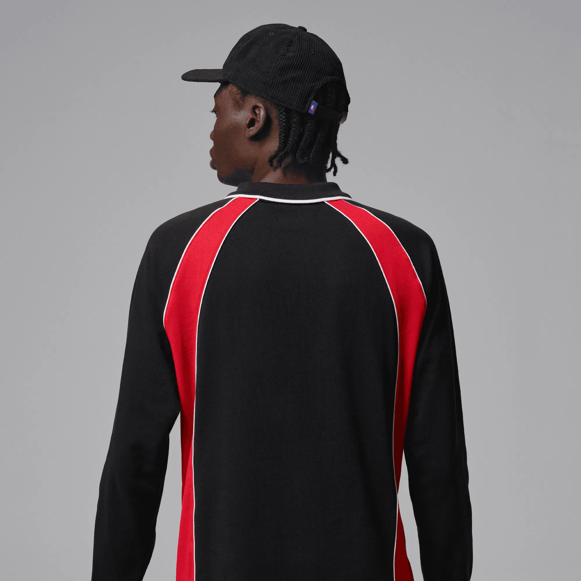 Air Jordan JORDAN FLIGHT CLUB POLO JERSEY - BLACK / UNIVERSITY RED