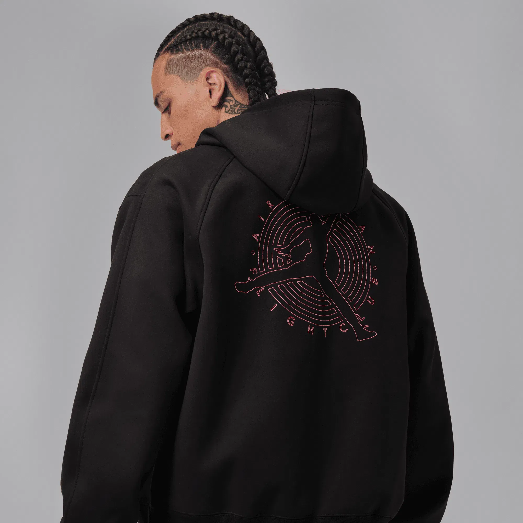 Air Jordan JORDAN FLIGHT CLUB FULL-ZIP FLEECE HOODIE - BLACK
