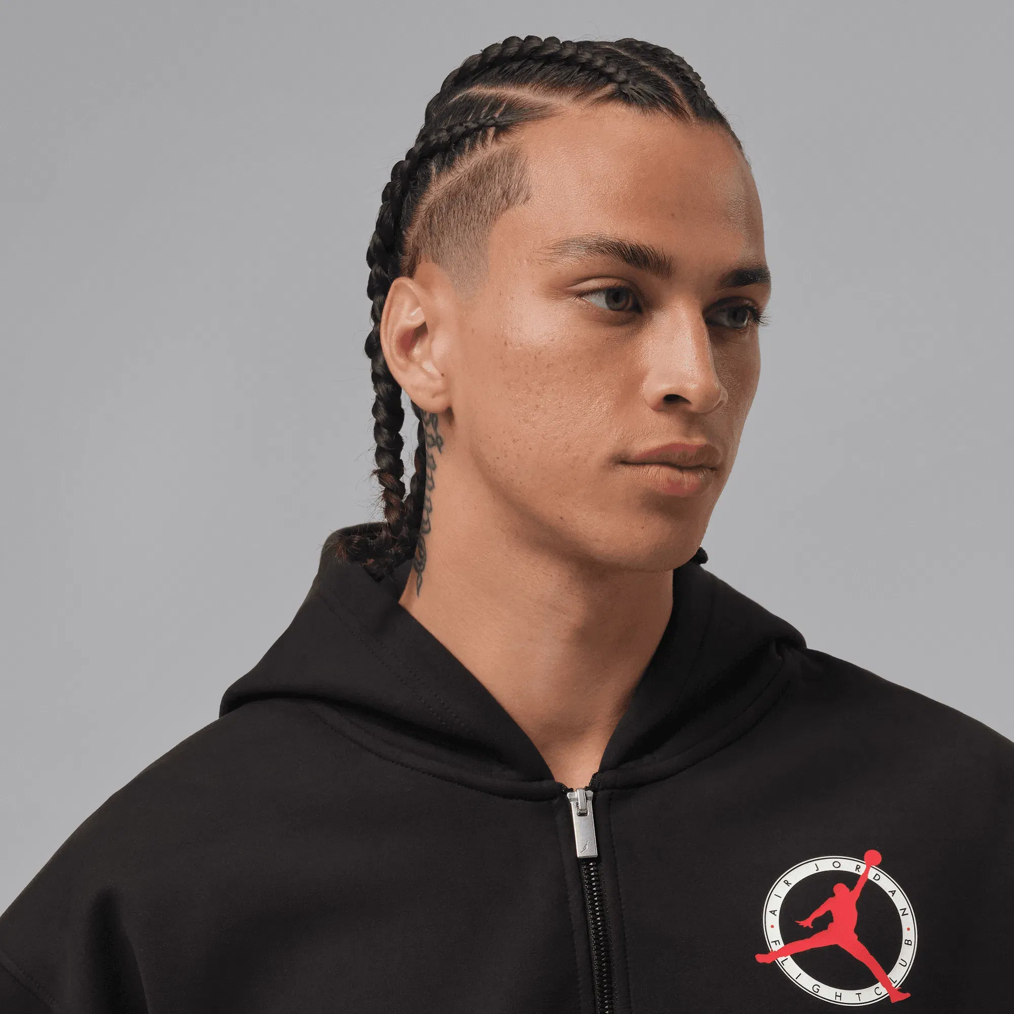 Air Jordan JORDAN FLIGHT CLUB FULL-ZIP FLEECE HOODIE - BLACK