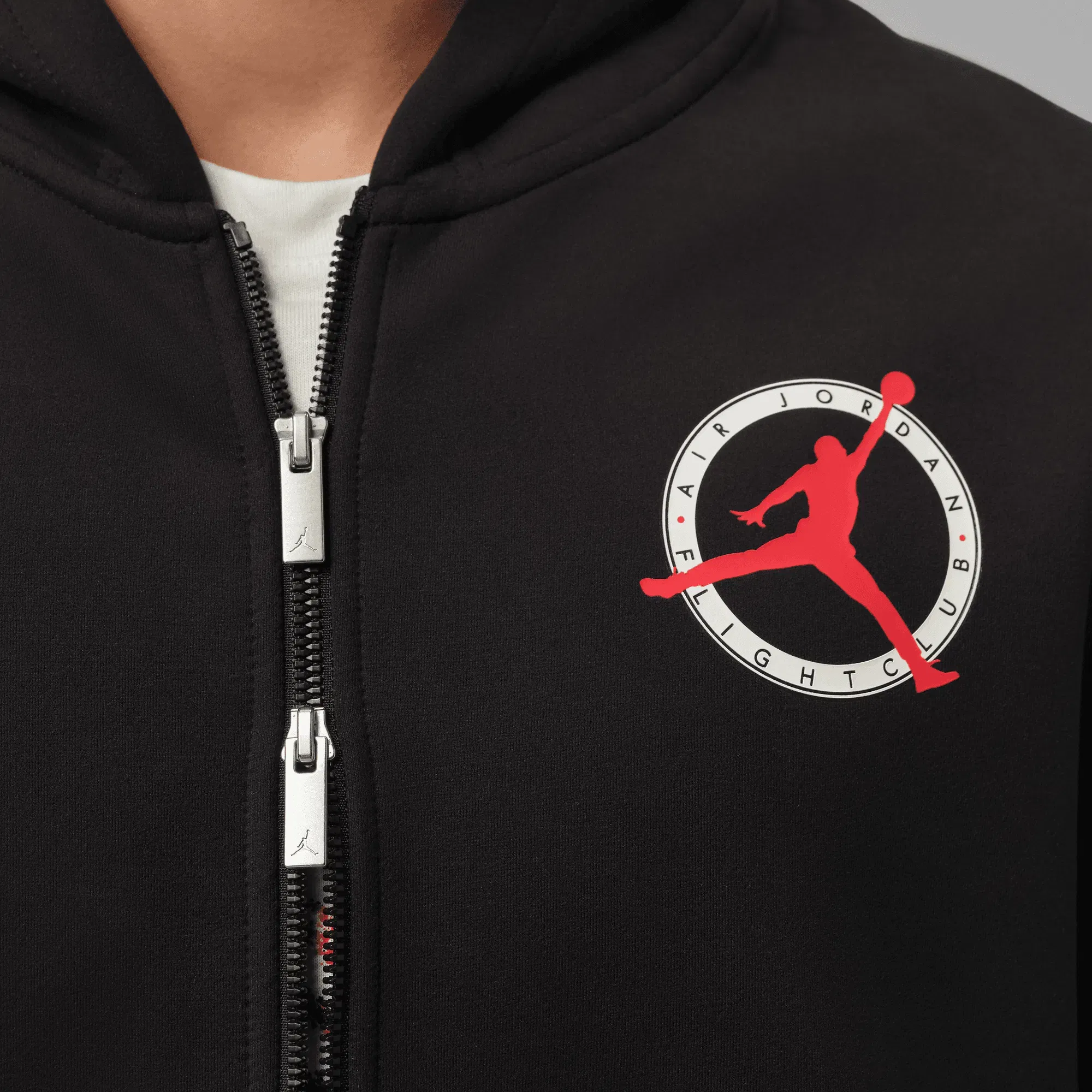 Air Jordan JORDAN FLIGHT CLUB FULL-ZIP FLEECE HOODIE - BLACK
