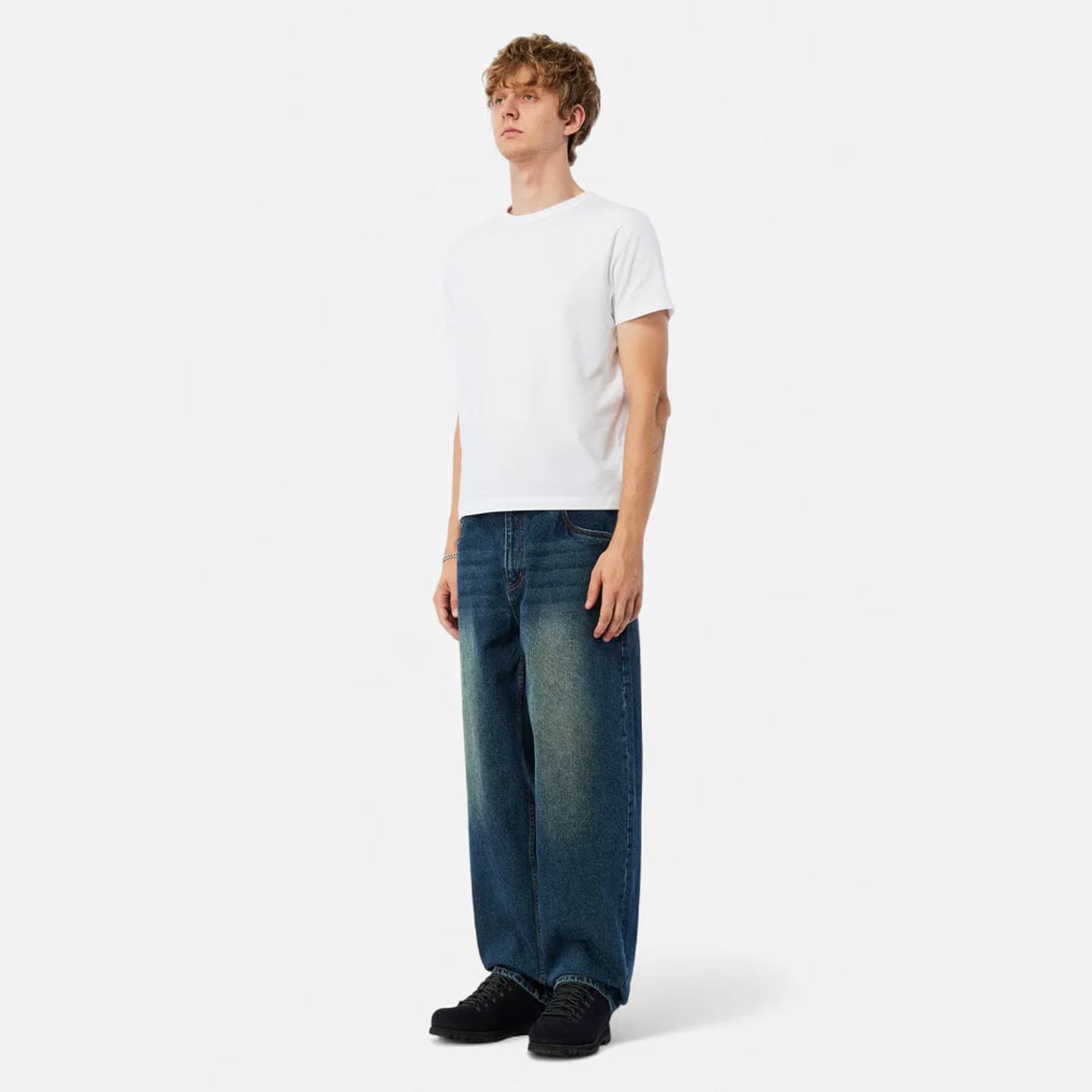 Dime BAGGY DENIM PANTS - SANDBLASTED NIGHT INDIGO