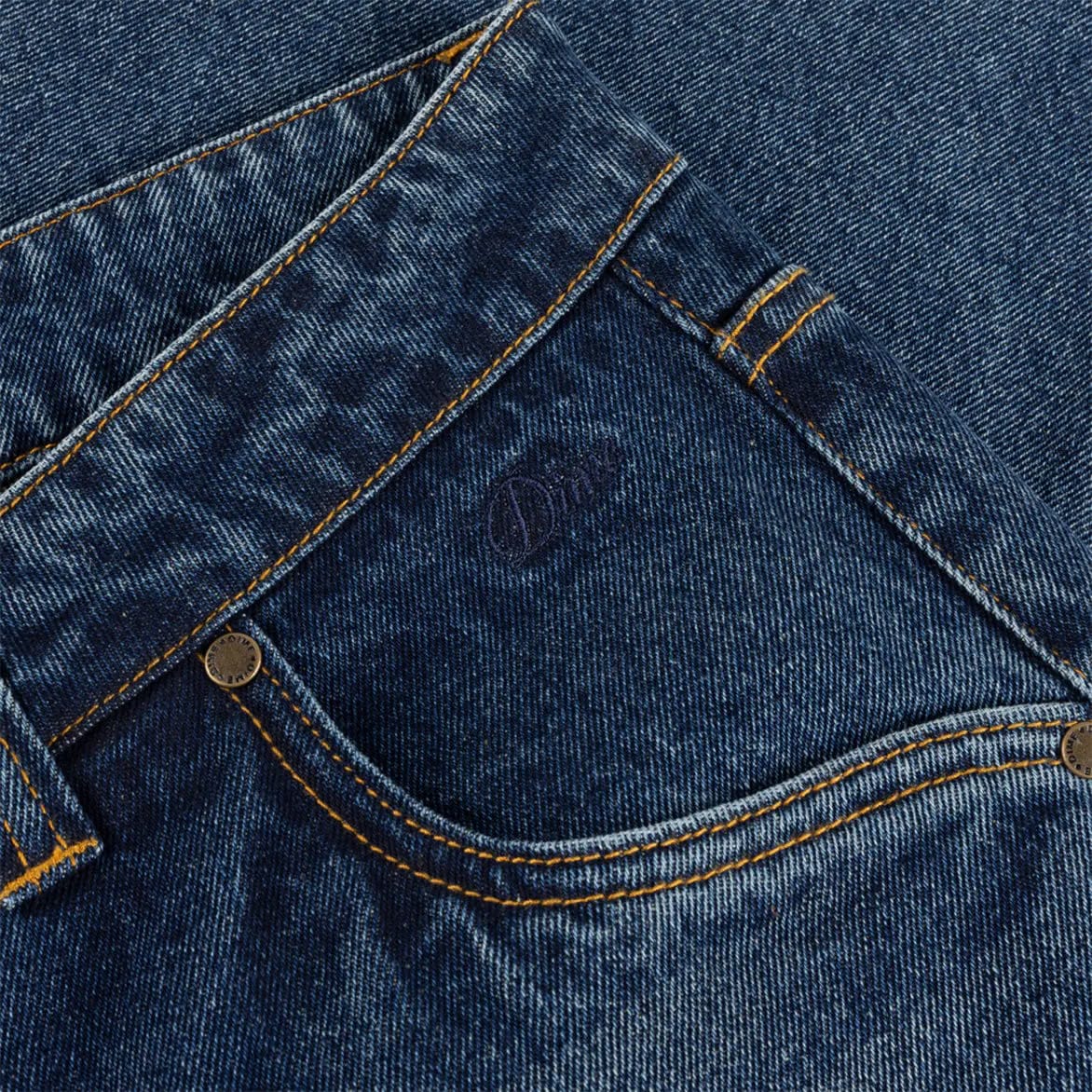 Dime BAGGY DENIM PANTS - SANDBLASTED NIGHT INDIGO