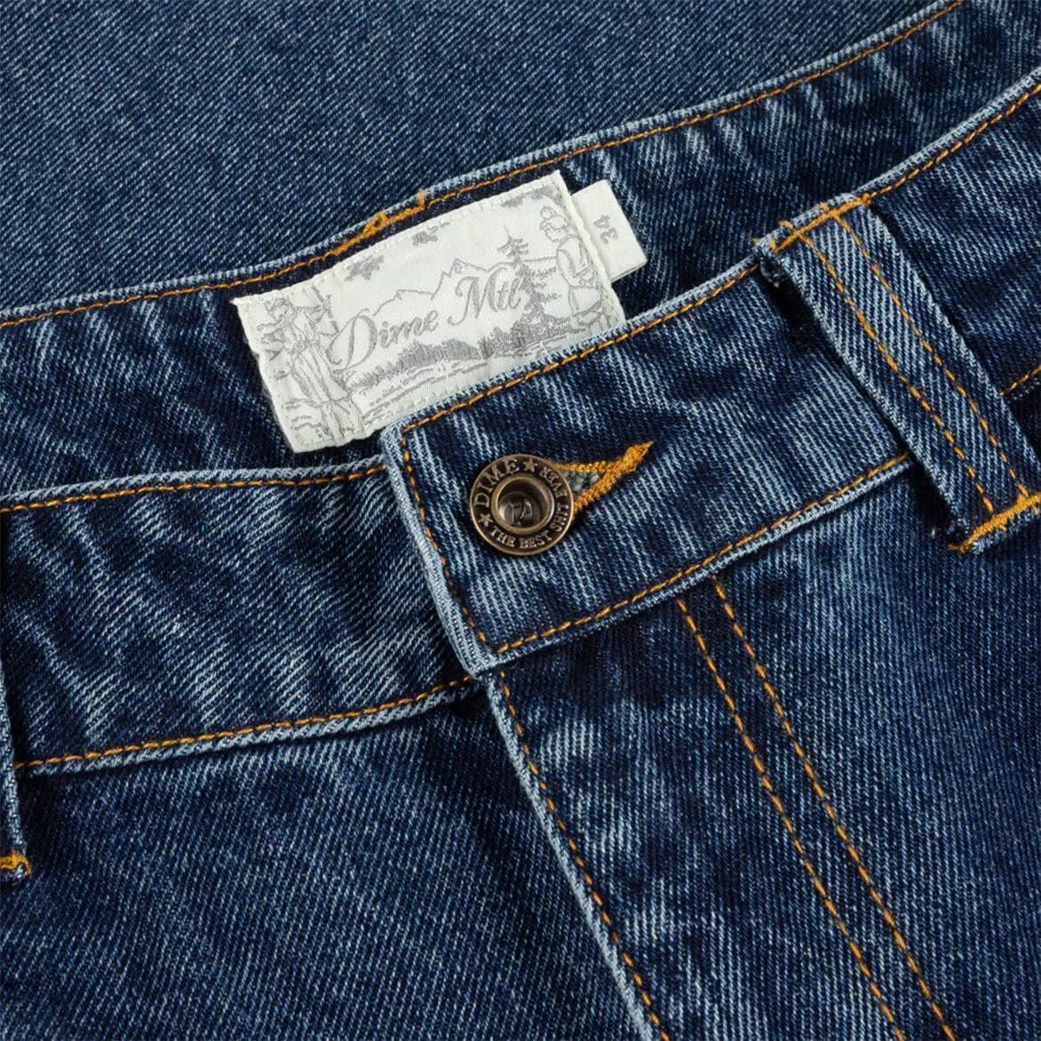 Dime BAGGY DENIM PANTS - SANDBLASTED NIGHT INDIGO