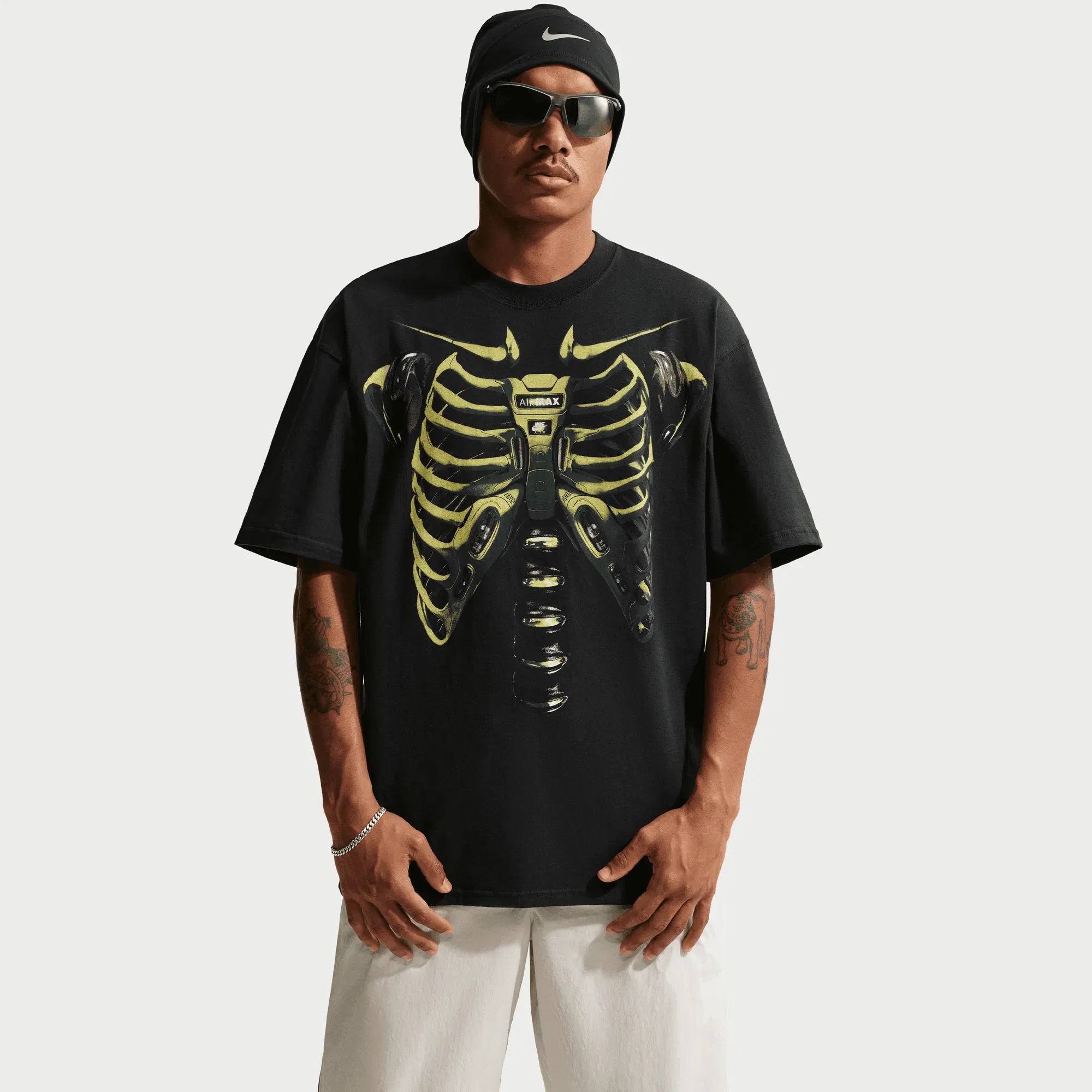 Nike MAX90 X-RAY TEE - BLACK / VOLT