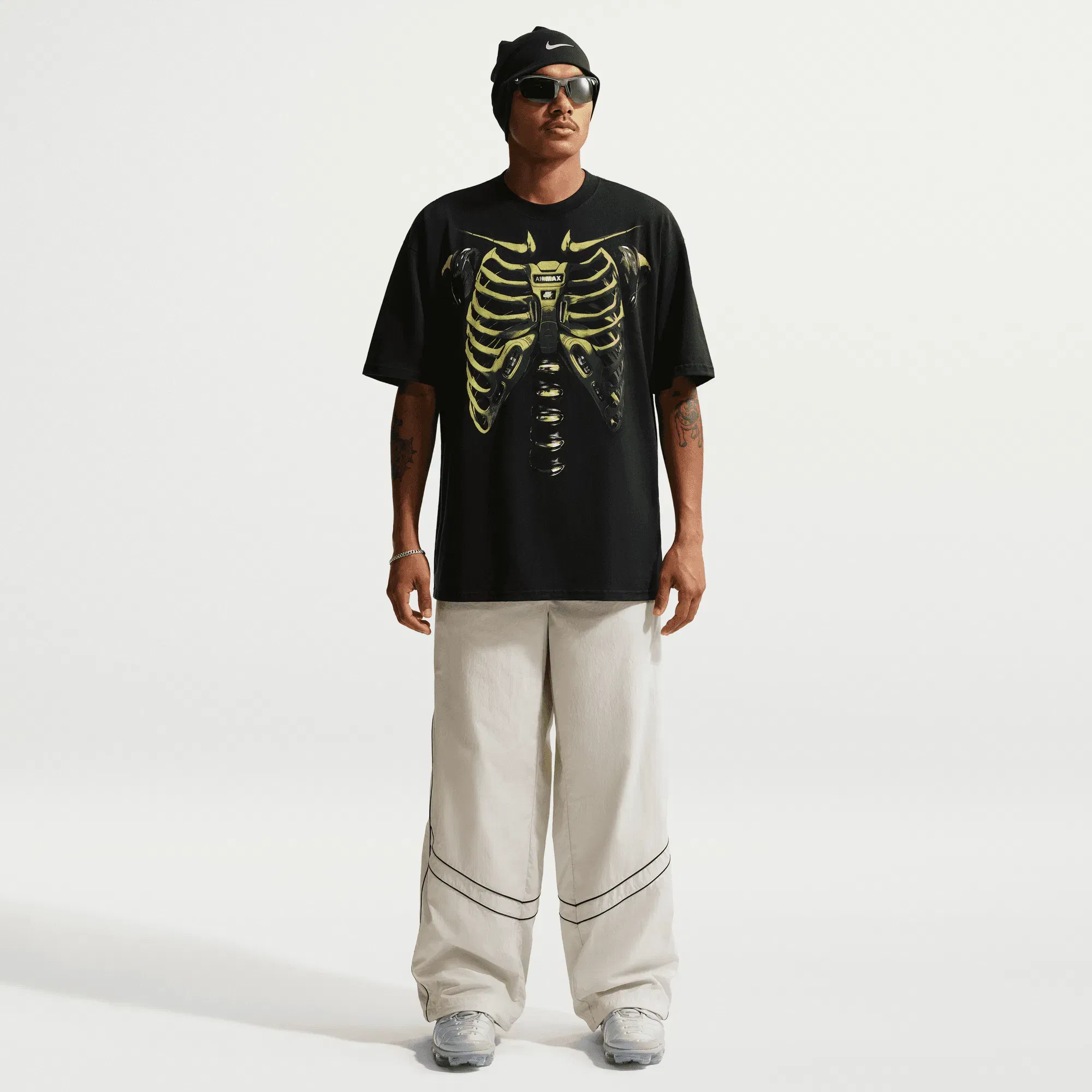Nike MAX90 X-RAY TEE - BLACK / VOLT