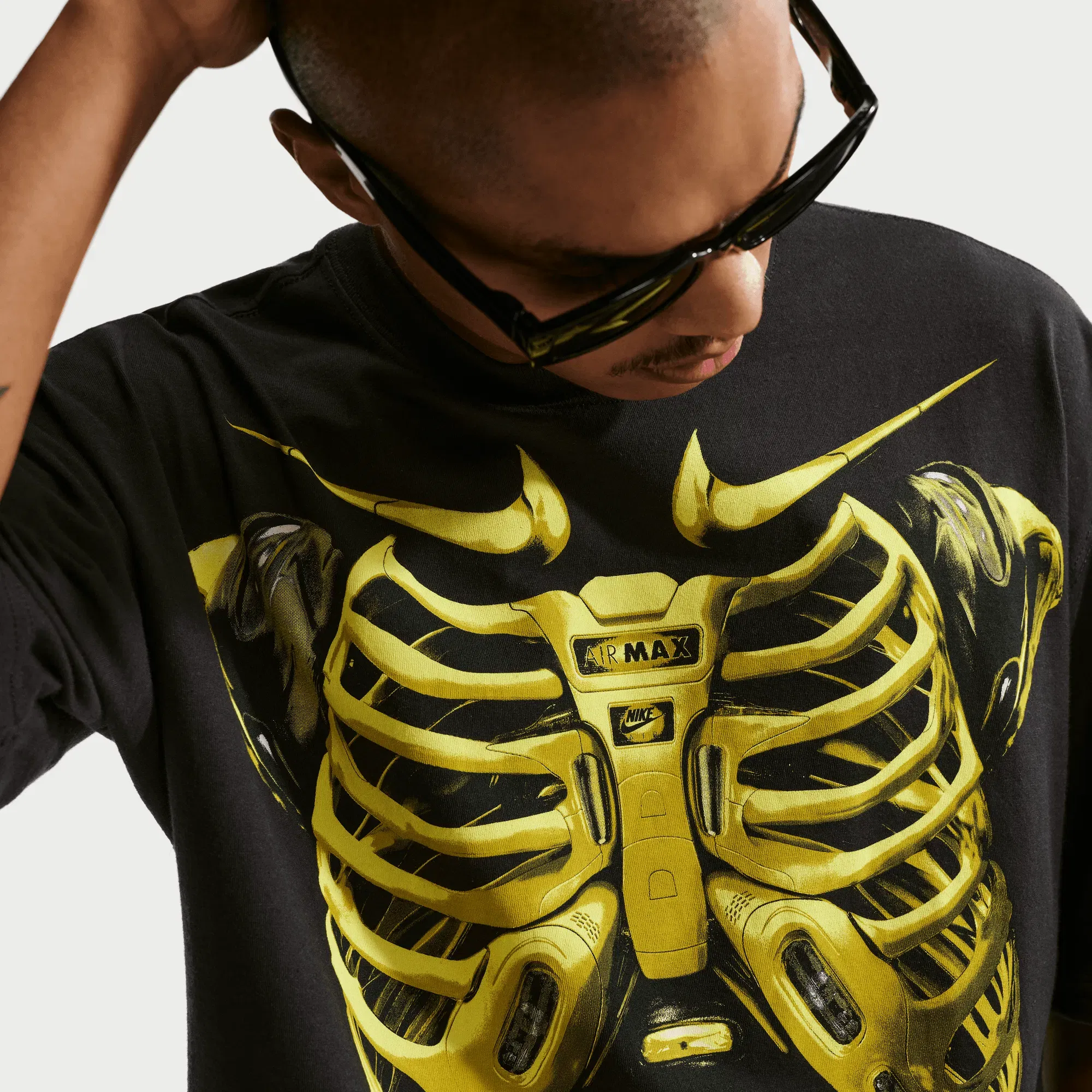 Nike MAX90 X-RAY TEE - BLACK / NEON YELLOW