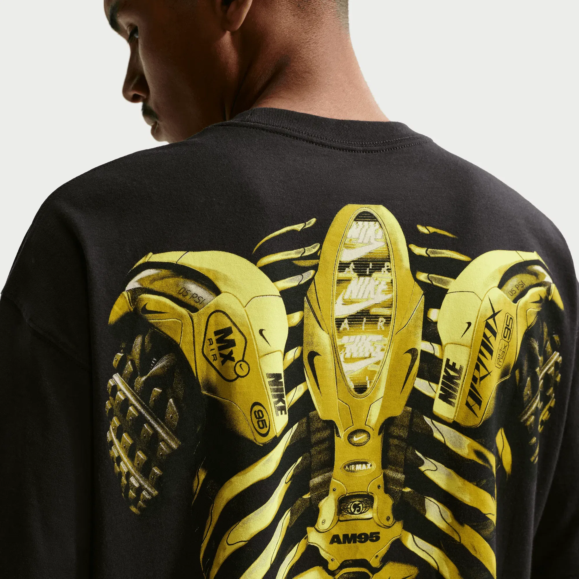 Nike MAX90 X-RAY TEE - BLACK / NEON YELLOW