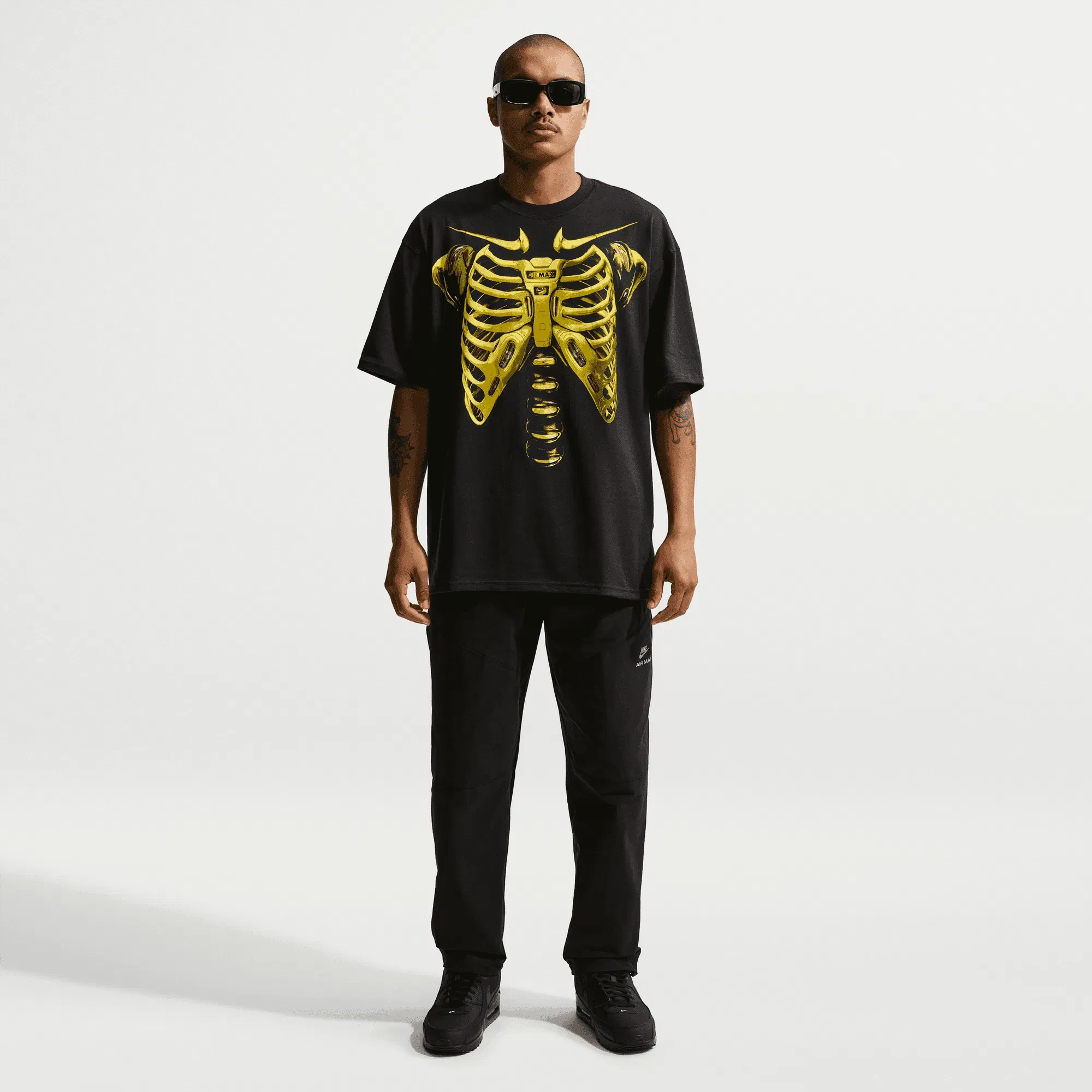 Nike MAX90 X-RAY TEE - BLACK / NEON YELLOW