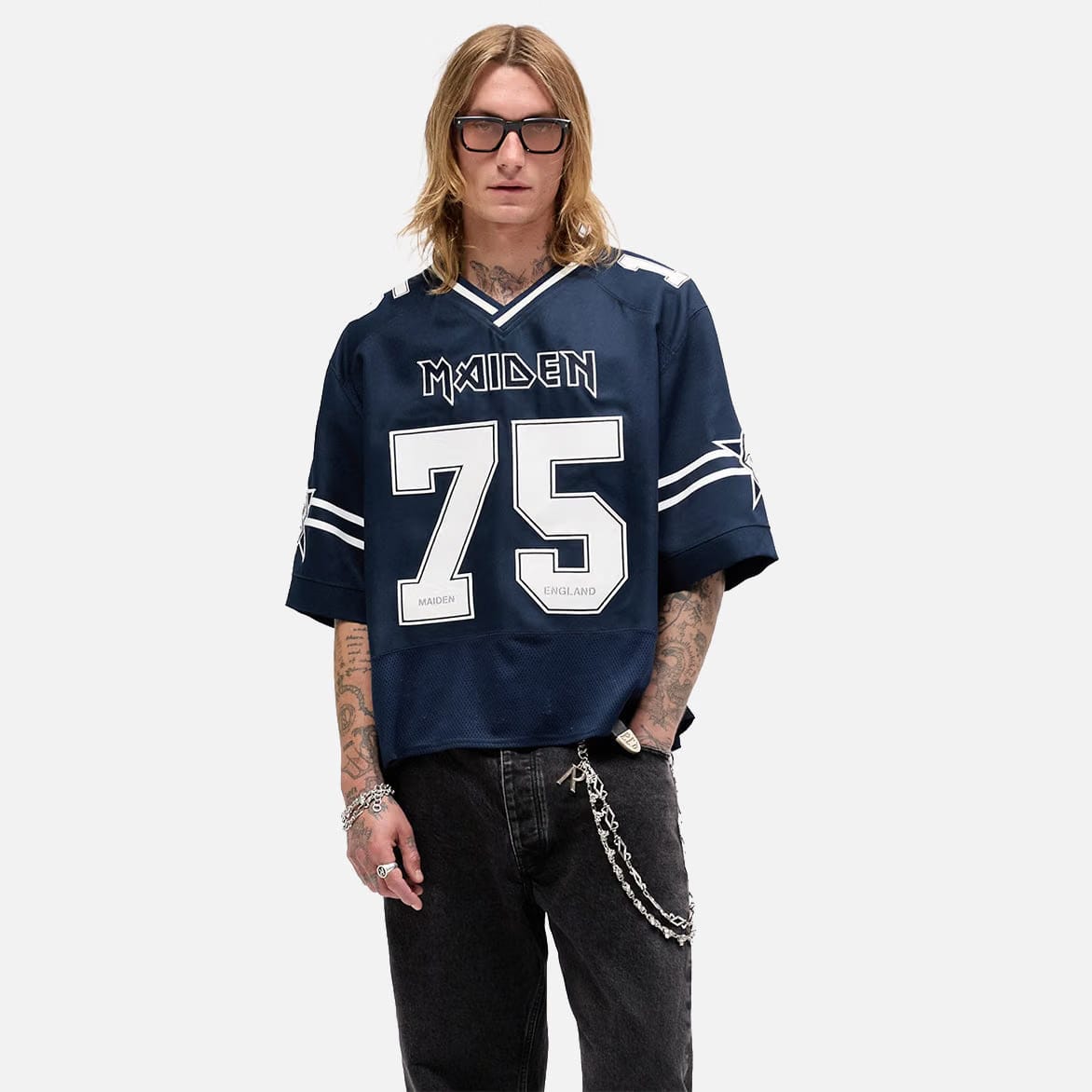 Represent IRON MAIDEN X REPRESENT ANNIVERSARY JERSEY - NAVY
