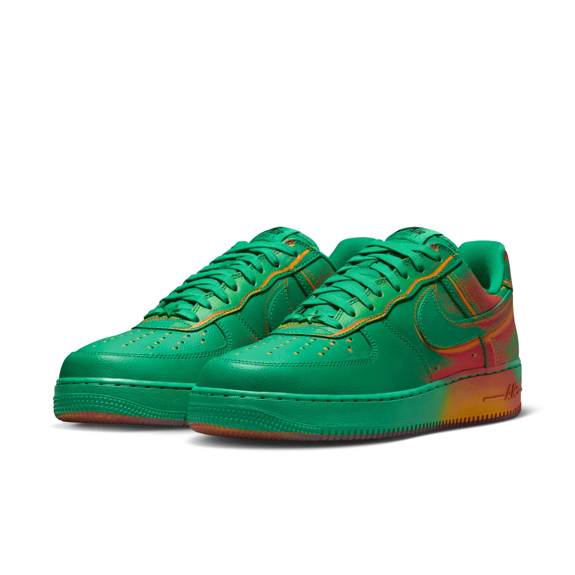 Nike AIR FORCE 1 LOW RETRO "HEAT MAP" - STADIUM GREEN / LASER ORANGE