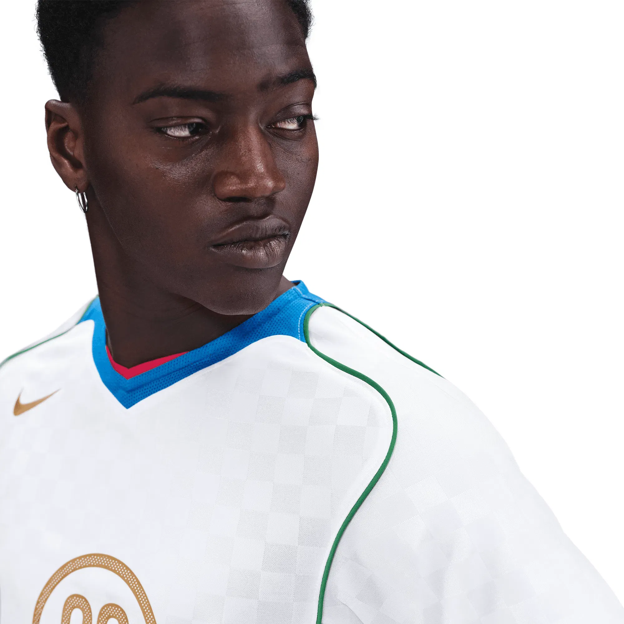 Nike TOTAL 90 DRI-FIT SOCCER JERSEY - WHITE / ITALY BLUE