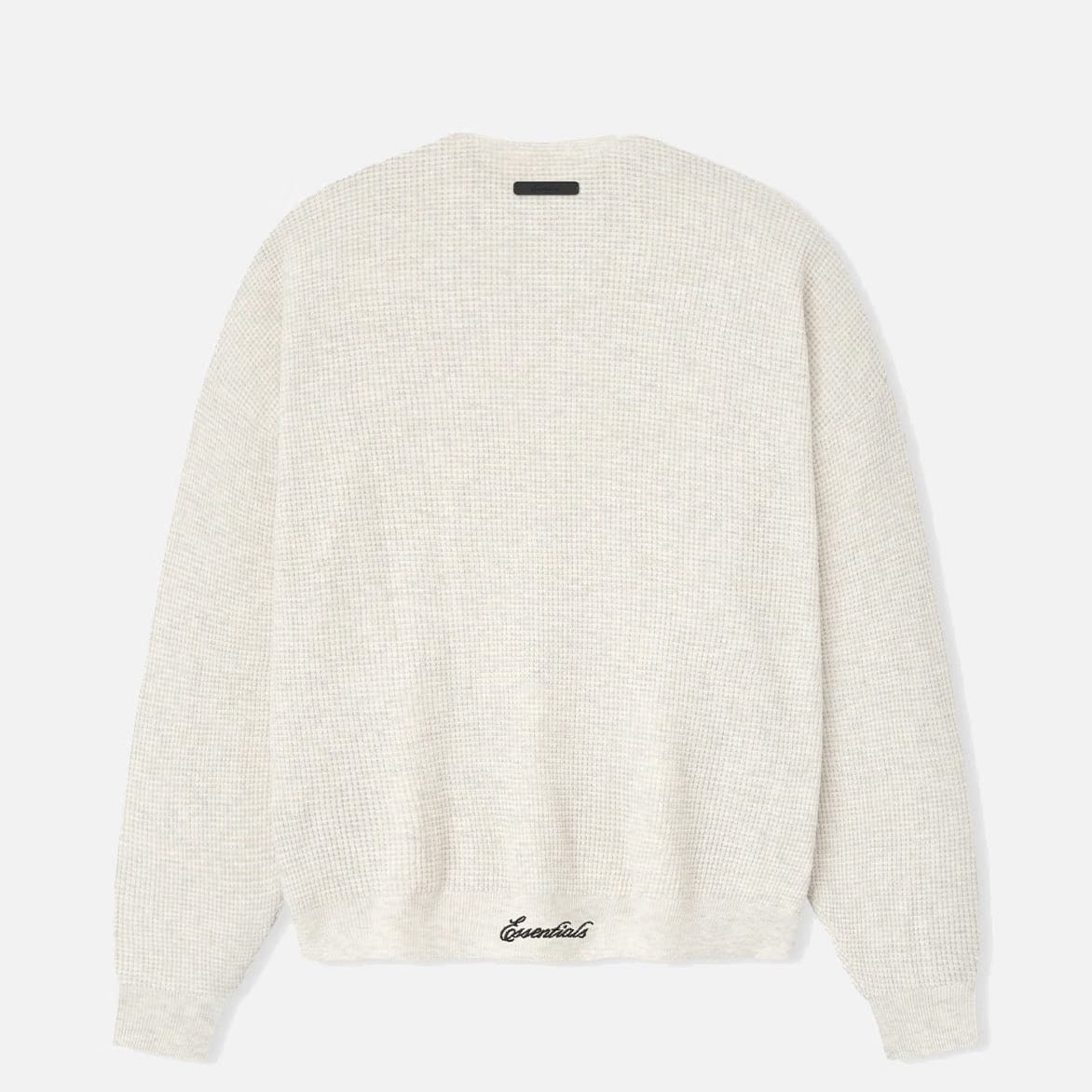 Fear of God Essentials SIGNATURE WAFFLE 90S CREWNECK SWEATER - OATMEAL HEATHER