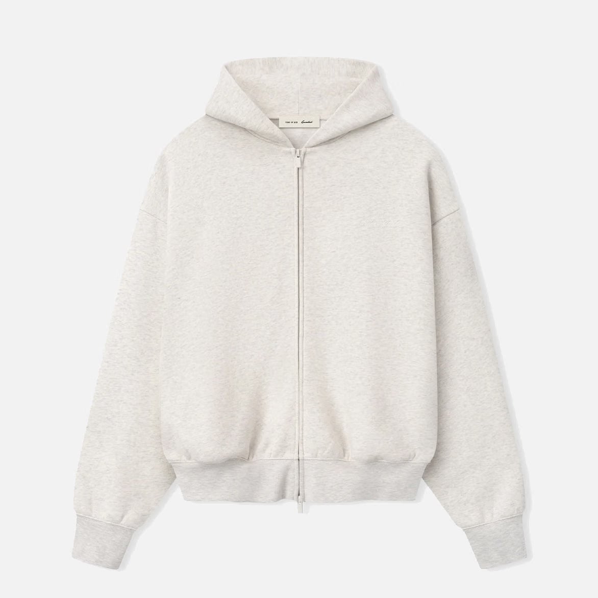 Fear of God Essentials SIGNATURE CLASSIC FULL ZIP HOODIE - OATMEAL HEATHER