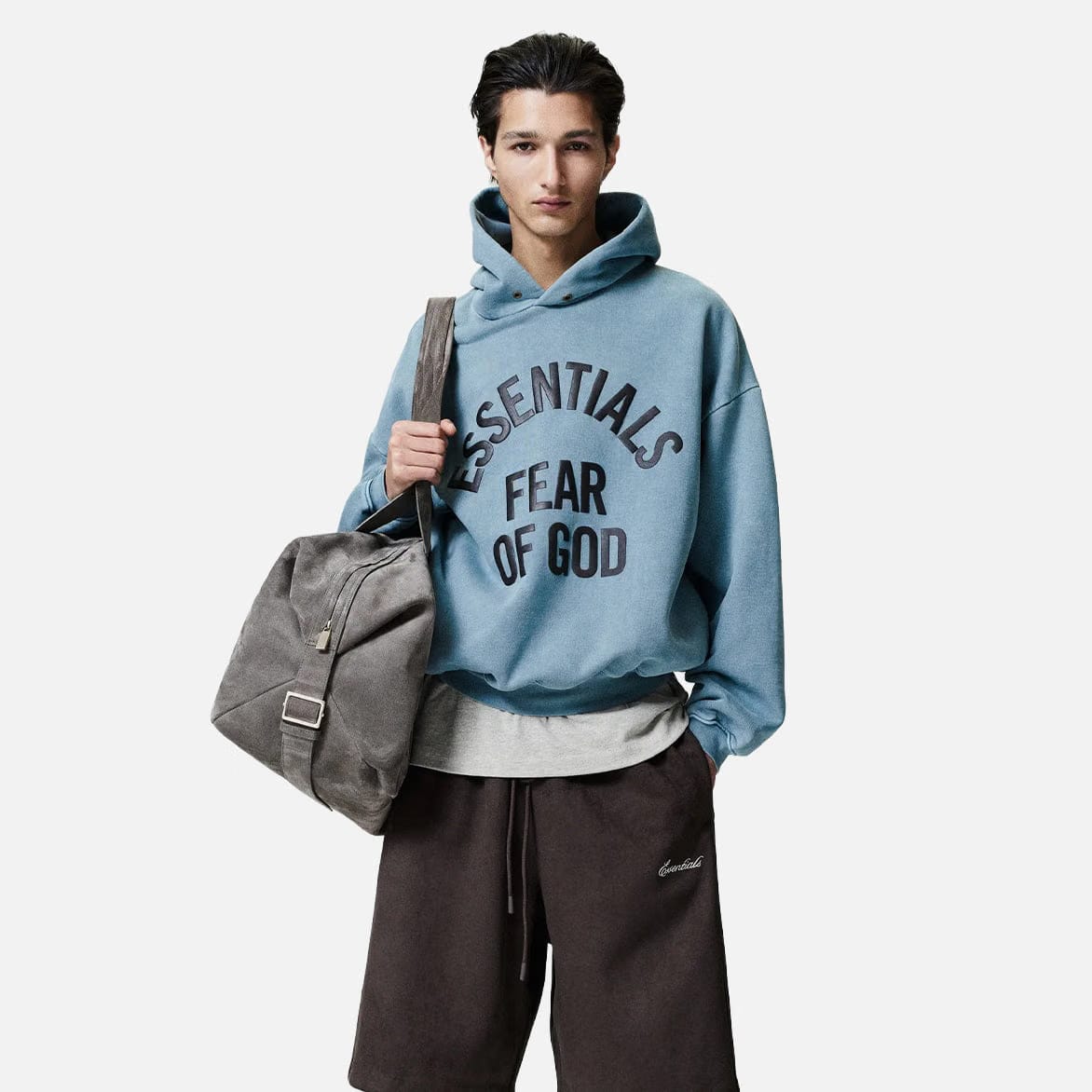 Fear of God Essentials CAMPUS 90S HOODIE - FADED COASTAL