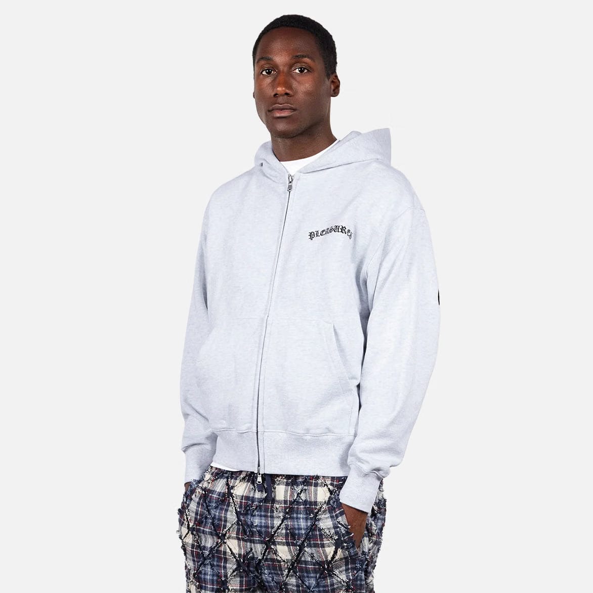 Pleasures NEURAL ZIP HOODIE - HEATHER