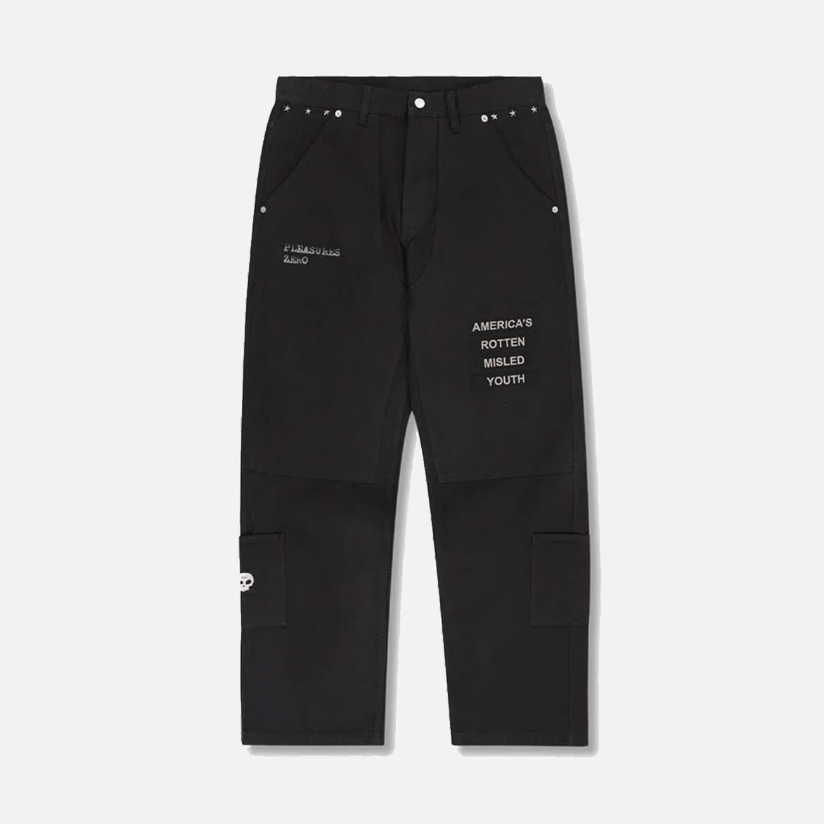 Pleasures ZERO WORK PANTS - BLACK