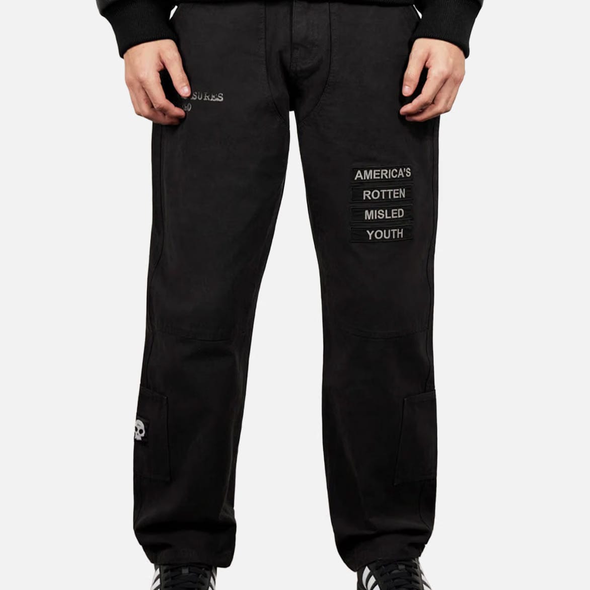 Pleasures ZERO WORK PANTS - BLACK