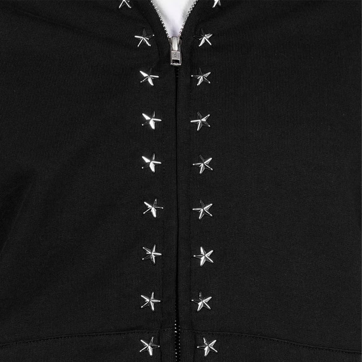 Pleasures ZERO STUDDED HOODIE - BLACK
