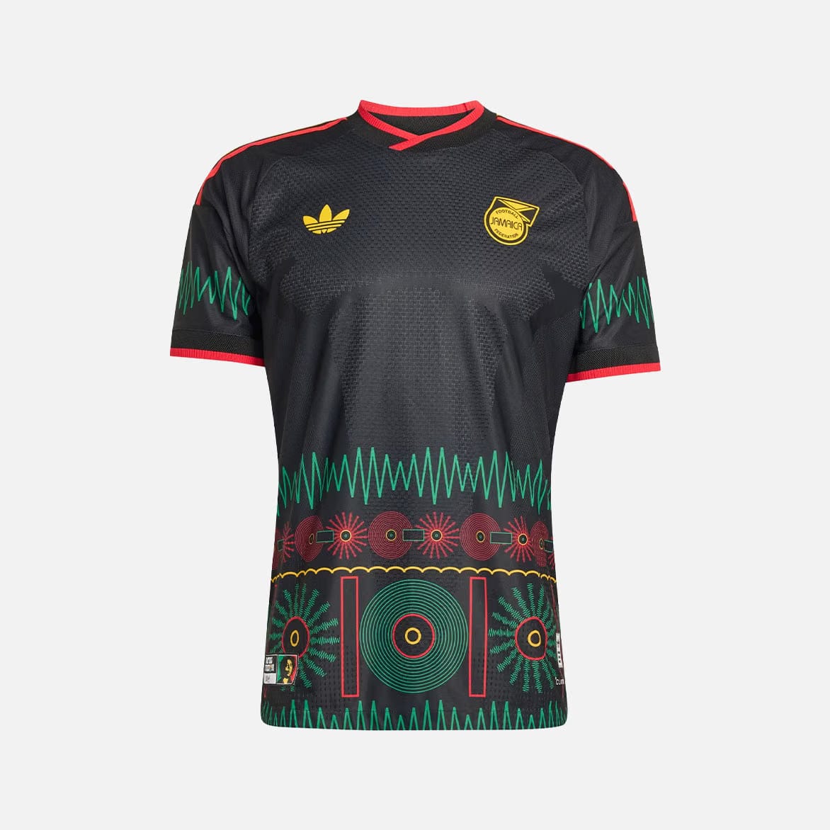 adidas JAMAICA 26 X BOB MARLEY AWAY AUTHENTIC JERSEY - BLACK