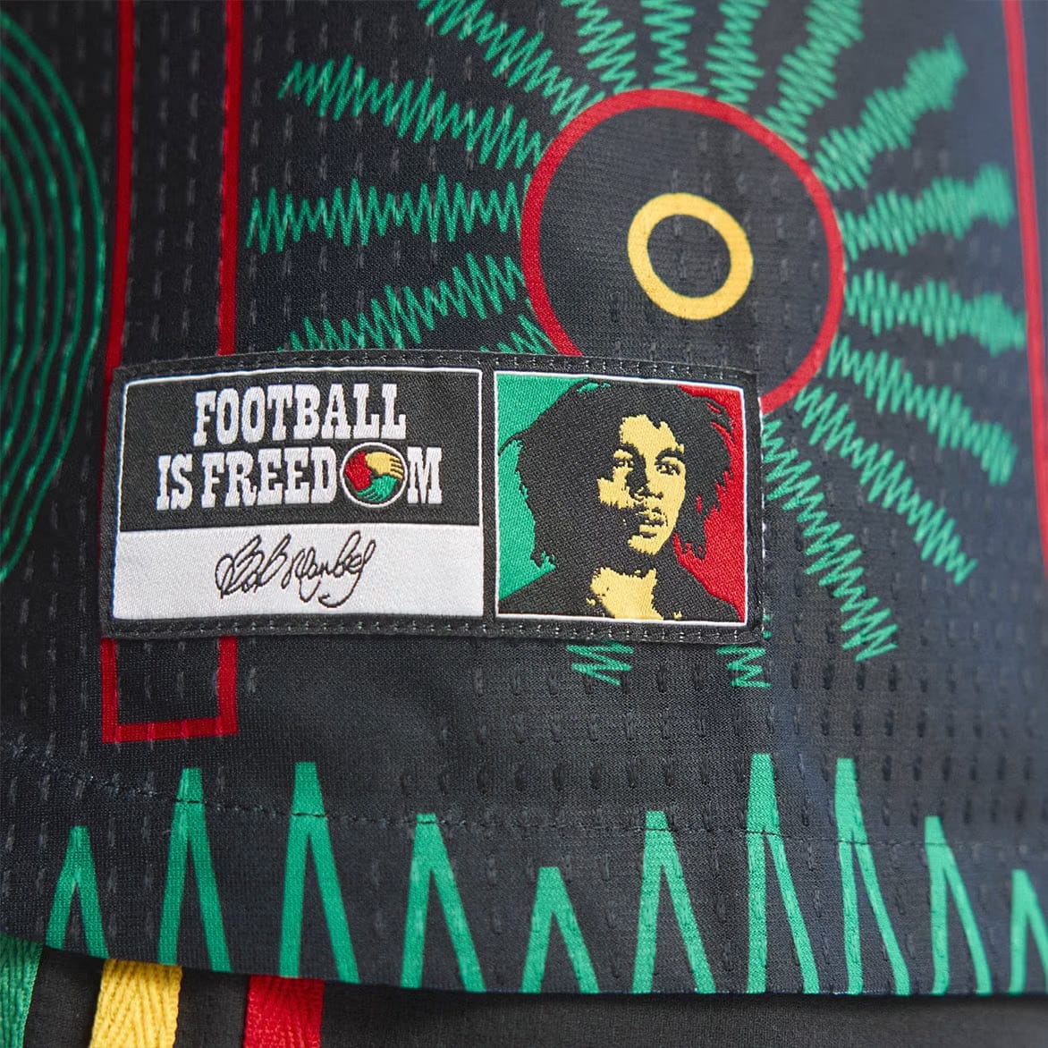 adidas JAMAICA 26 X BOB MARLEY AWAY AUTHENTIC JERSEY - BLACK