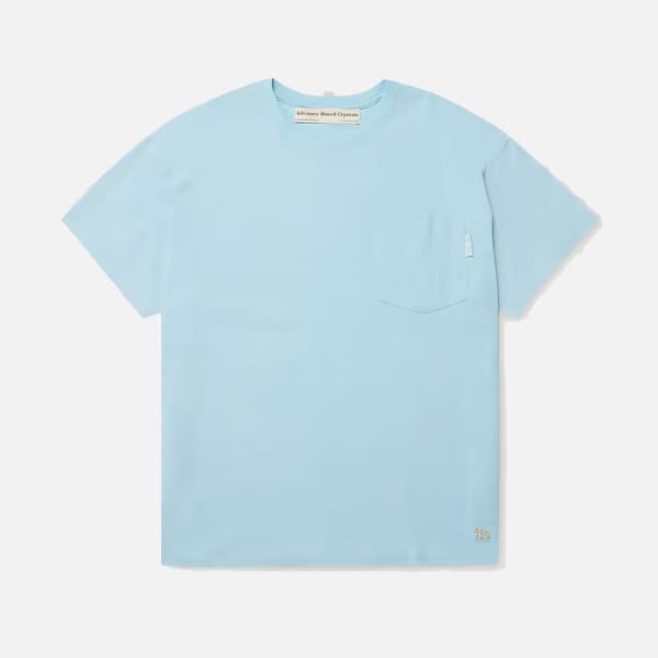 Advisory Board Crystals ABC. 123. SHORT SLEEVE POCKET TEE - ANGELITE BLUE